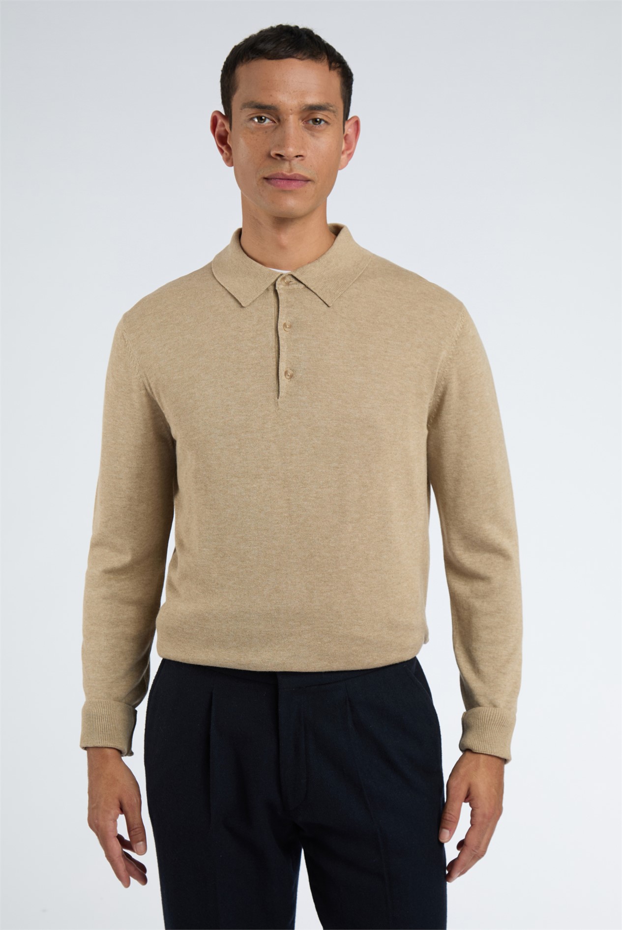 Limehaus Long Sleeve Knitted Polo