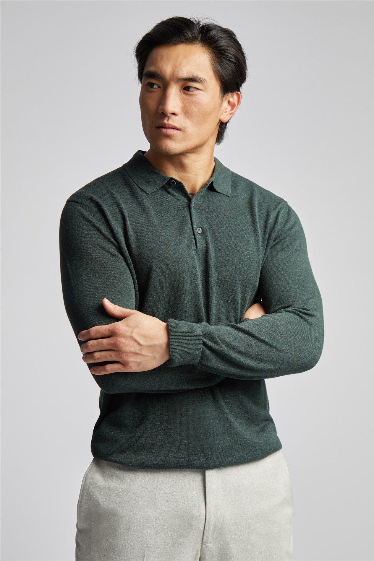 Limehaus Long Sleeve Knitted Polo