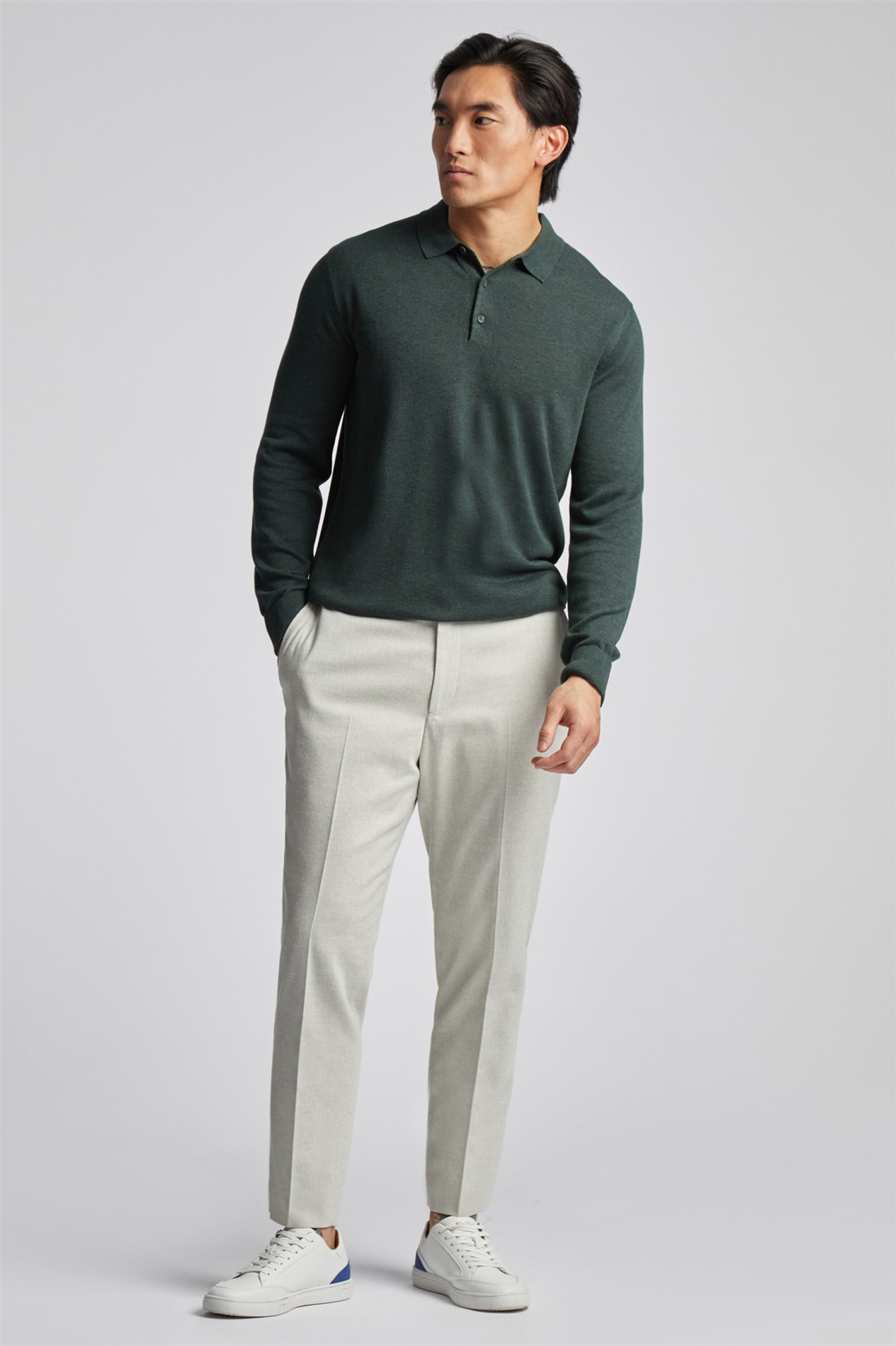 Limehaus Long Sleeve Knitted Polo