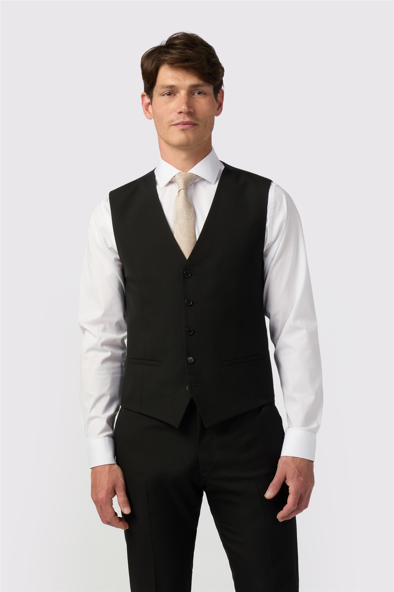 Limehaus Slim Fit Black Waistcoat