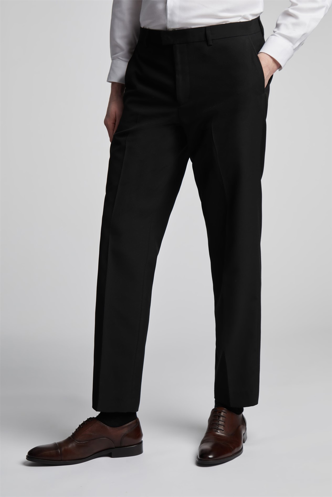 Limehaus Regular Fit Black Trousers