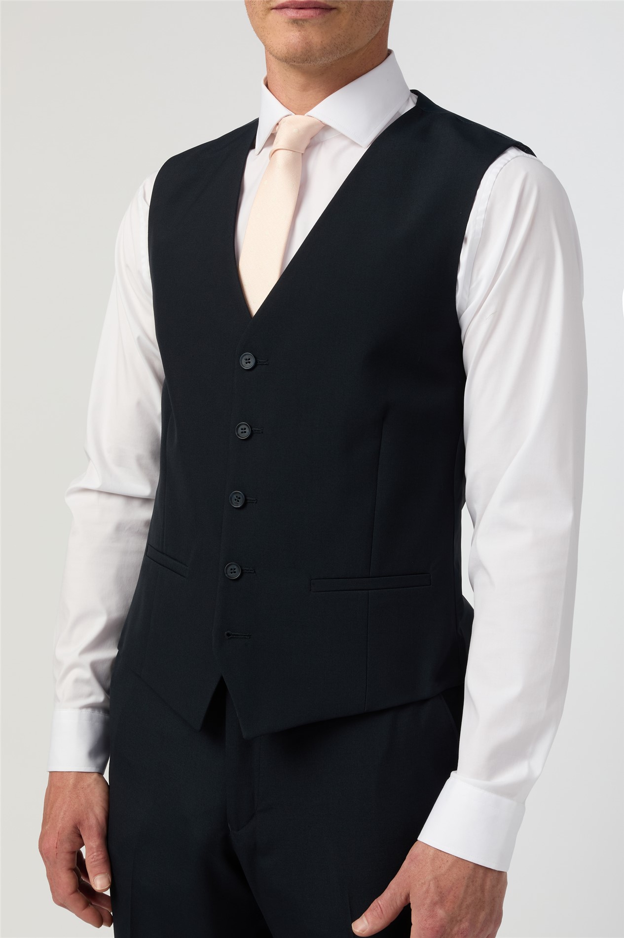 Limehaus Regular Fit Navy Waistcoat