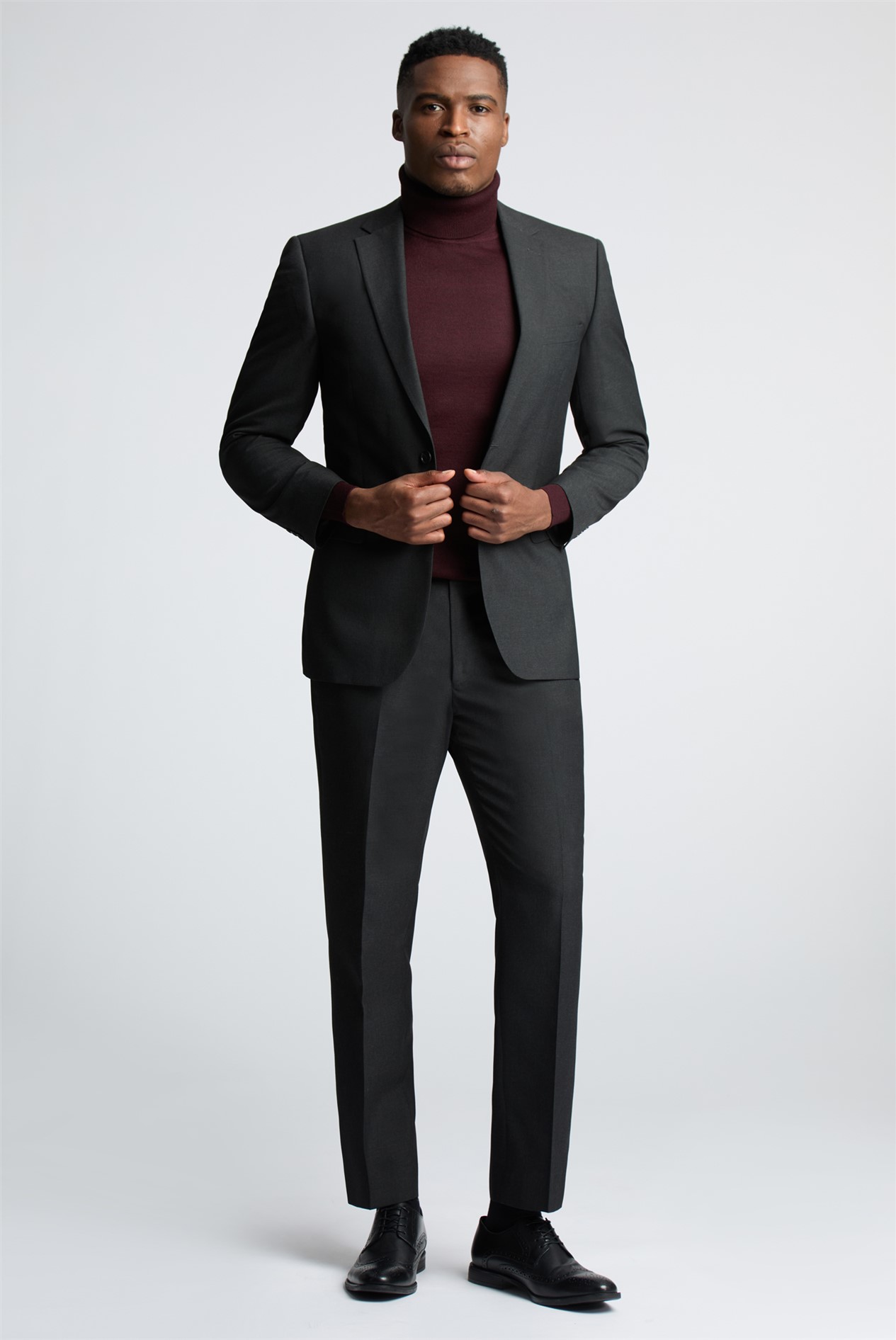 Limehaus Regular Fit Charcoal Jacket