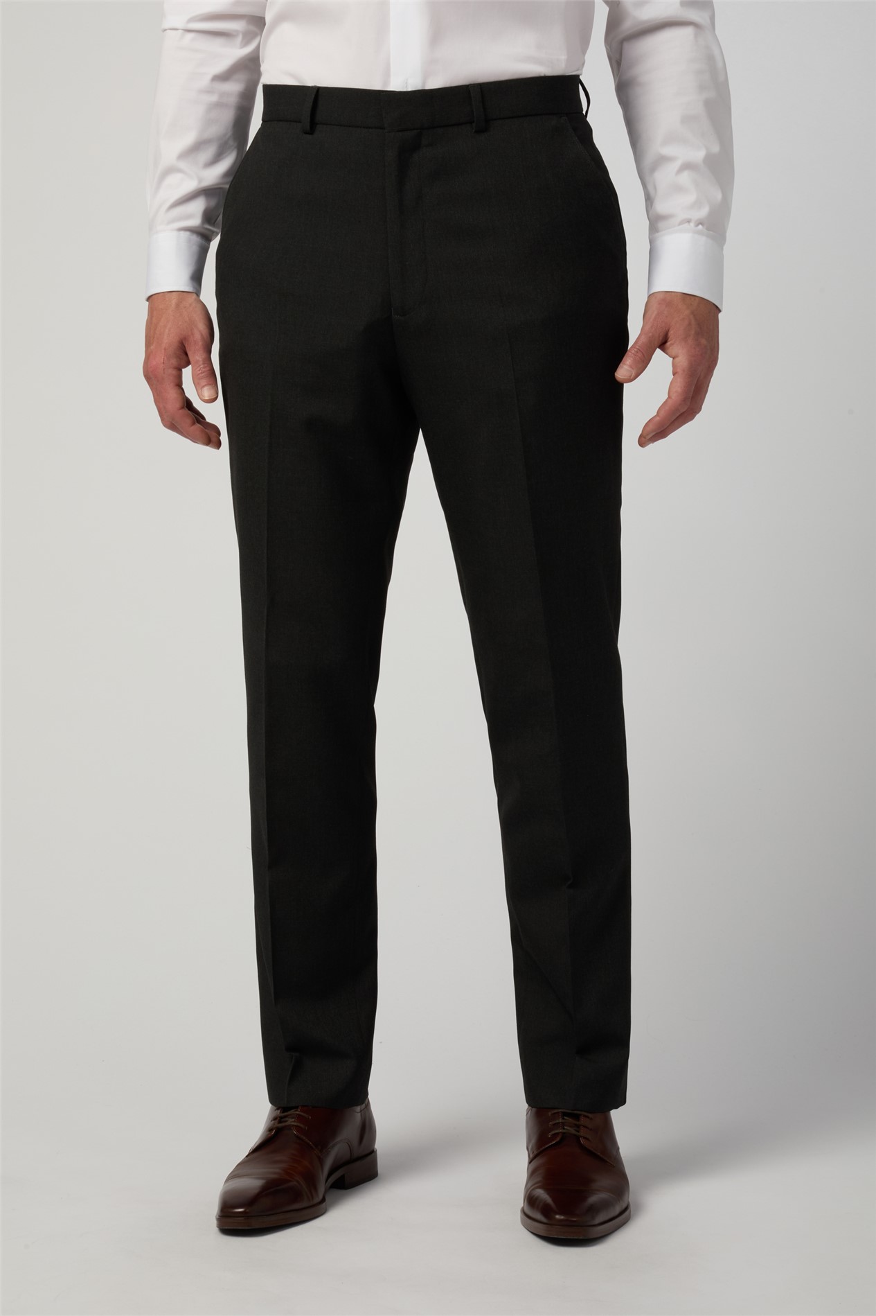 Limehaus Regular Fit Charcoal Trousers