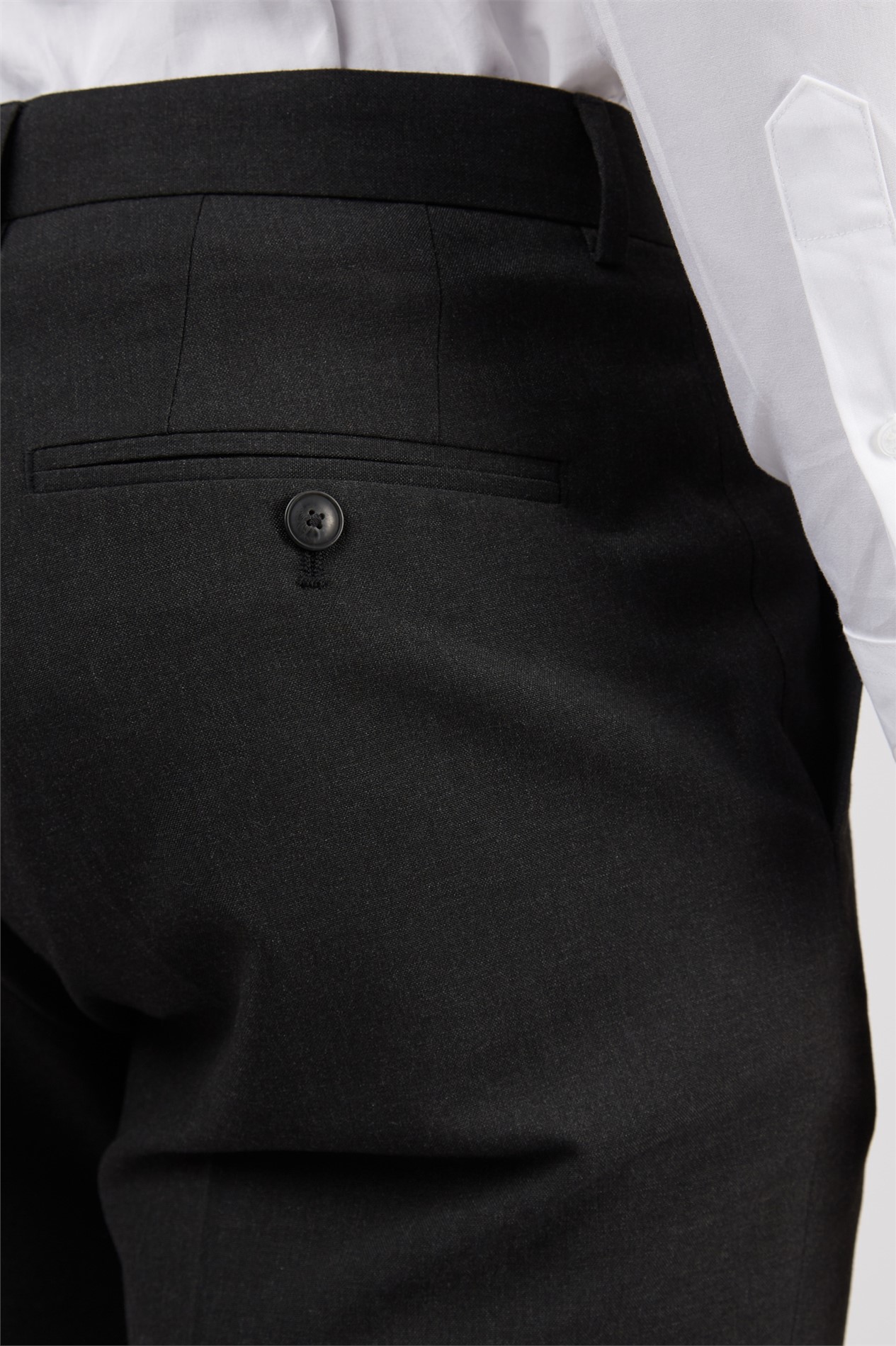Limehaus Regular Fit Charcoal Trousers
