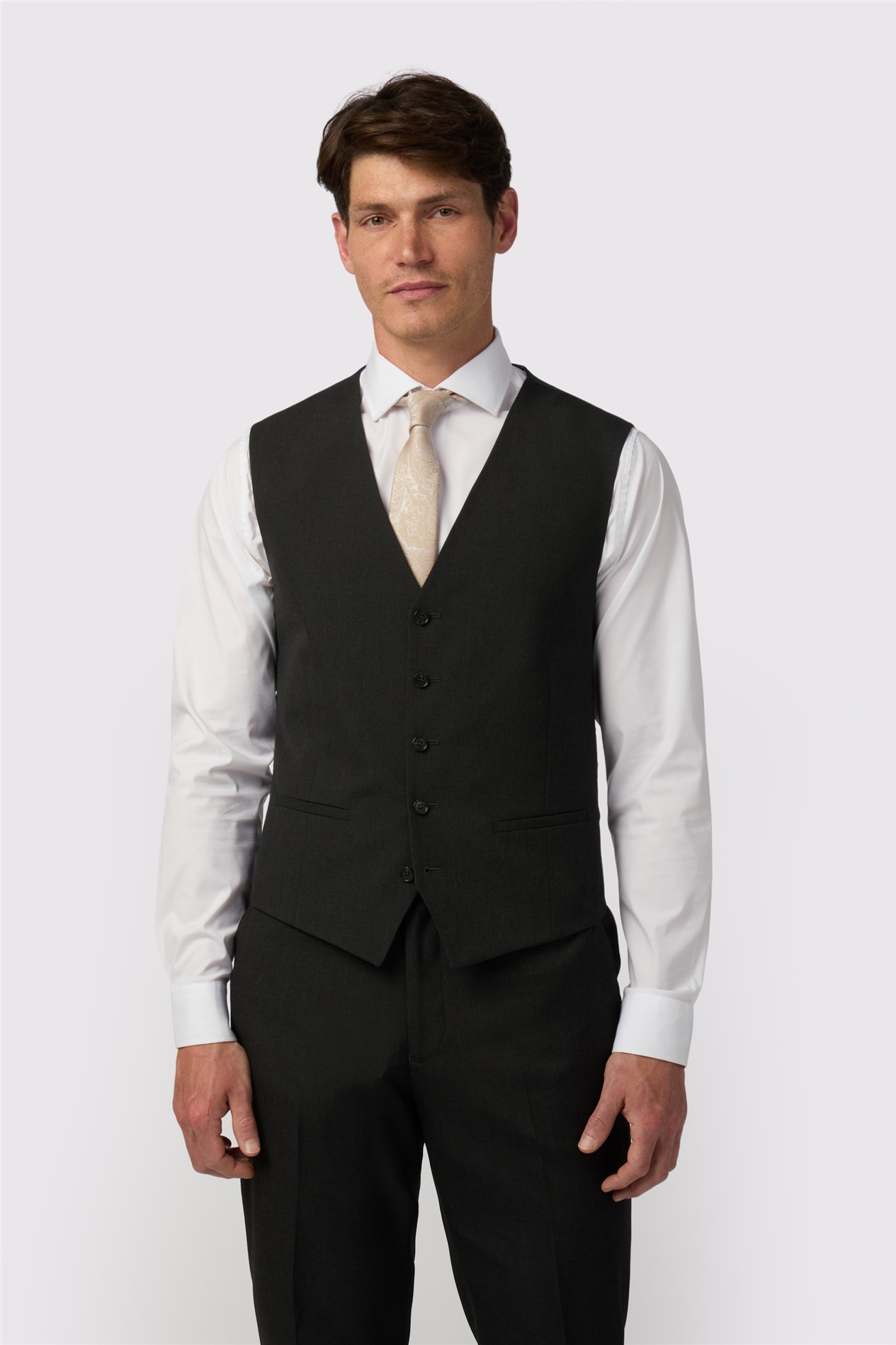 Limehaus Regular Fit Charcoal Waistcoat