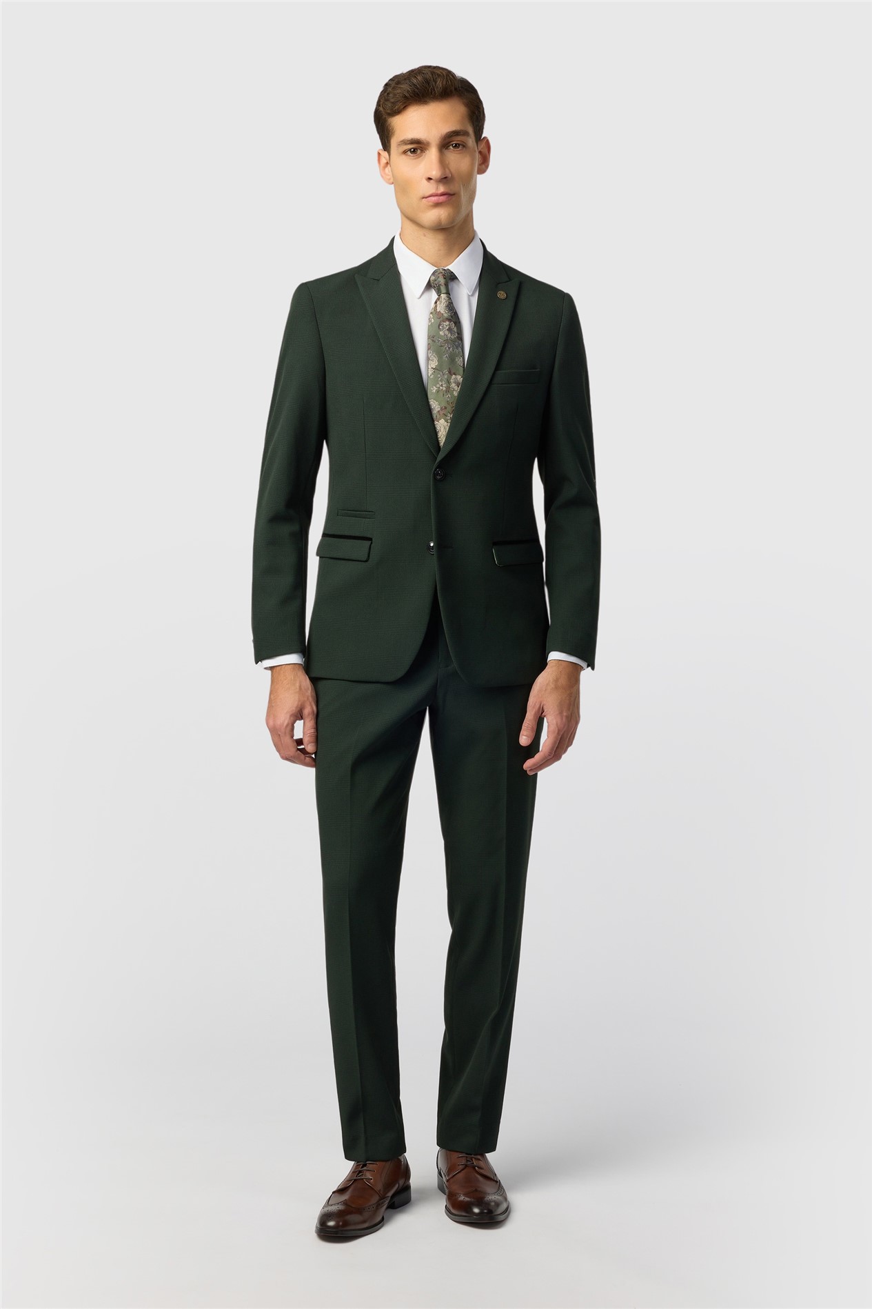 Marc Darcy Slim Fit Bromley Olive Green Suit Jacket