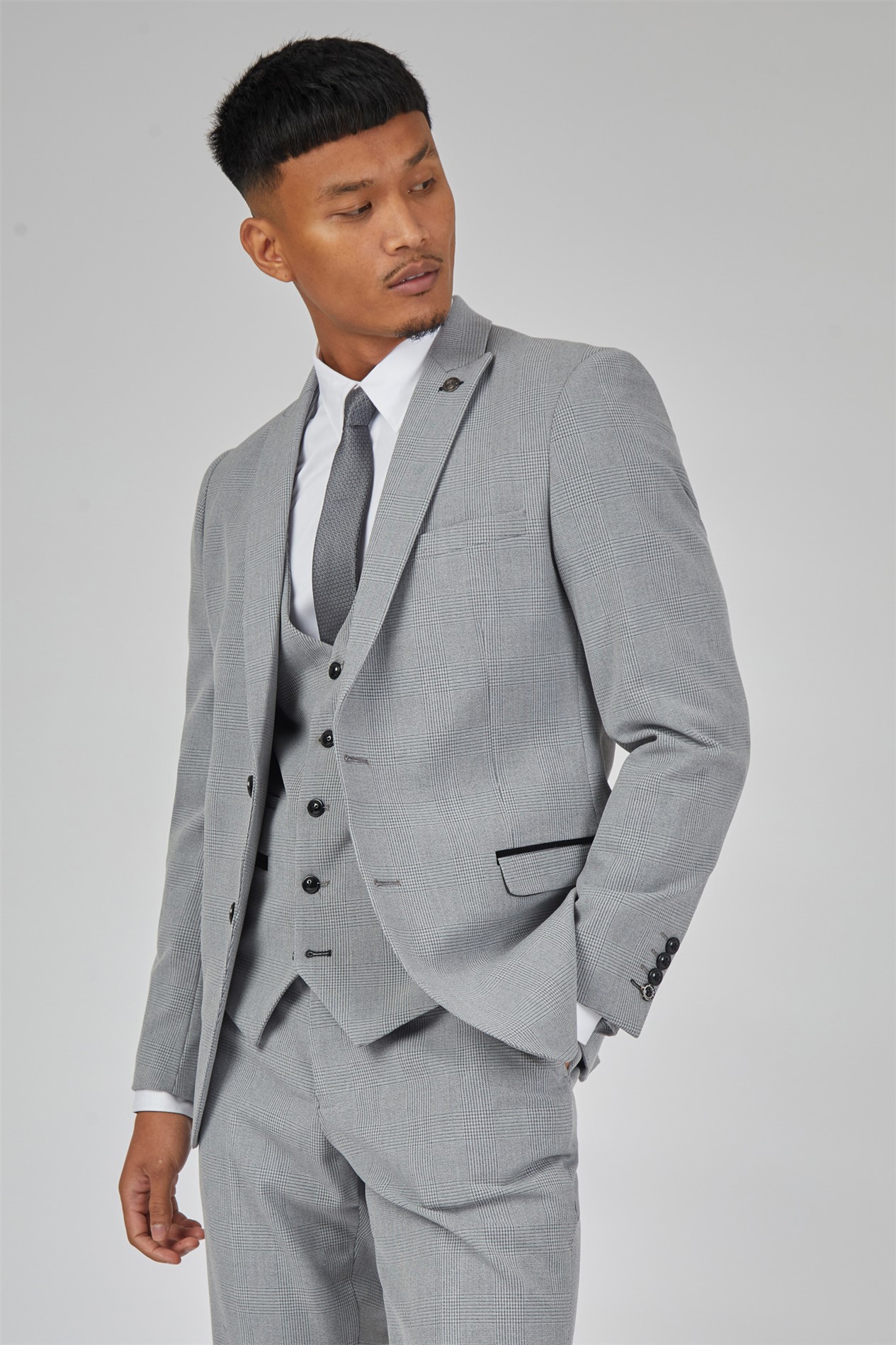 Marc Darcy Bromley Grey Slim Jacket