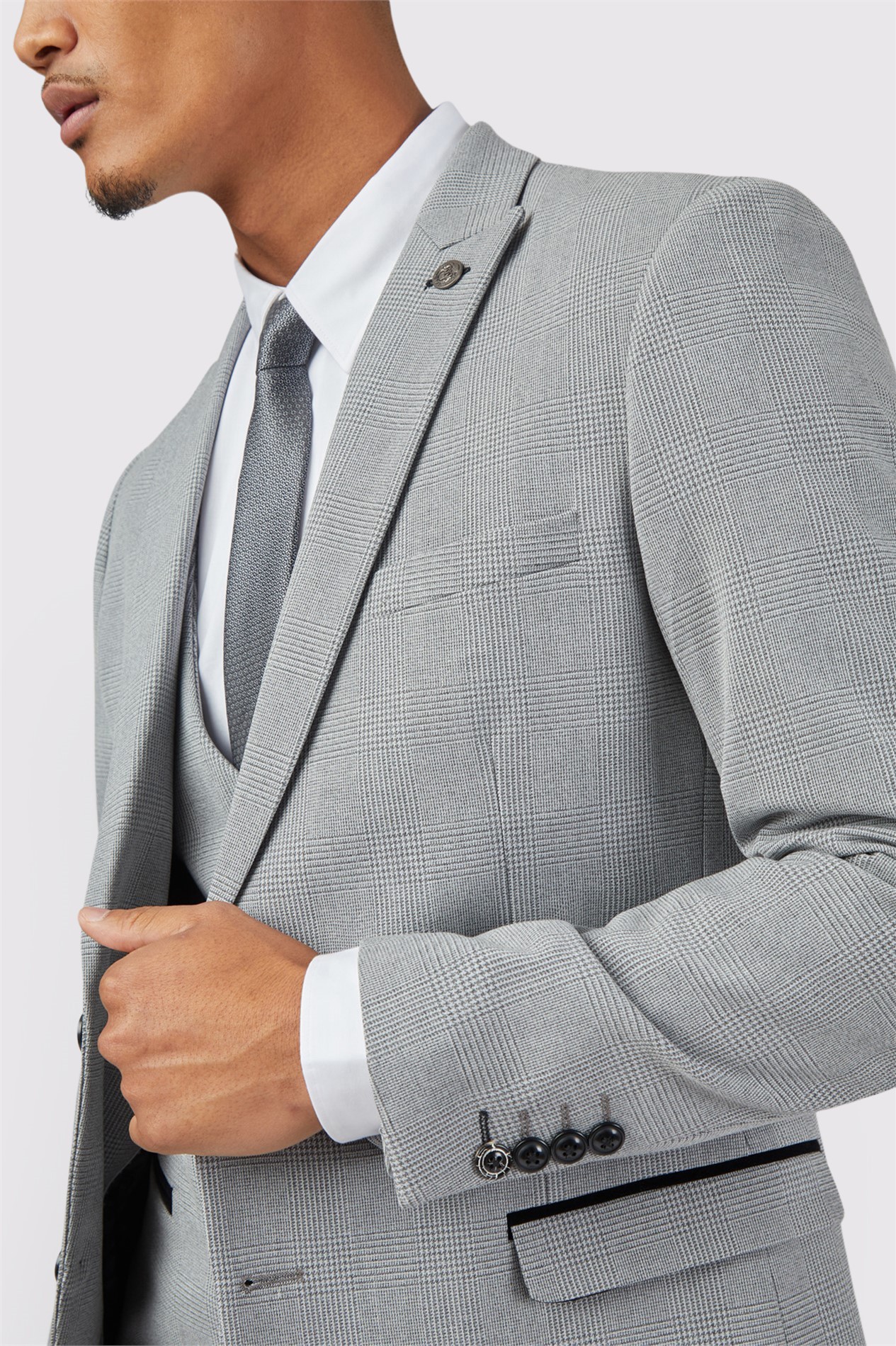 Marc Darcy Slim Fit Bromley Grey Suit Jacket