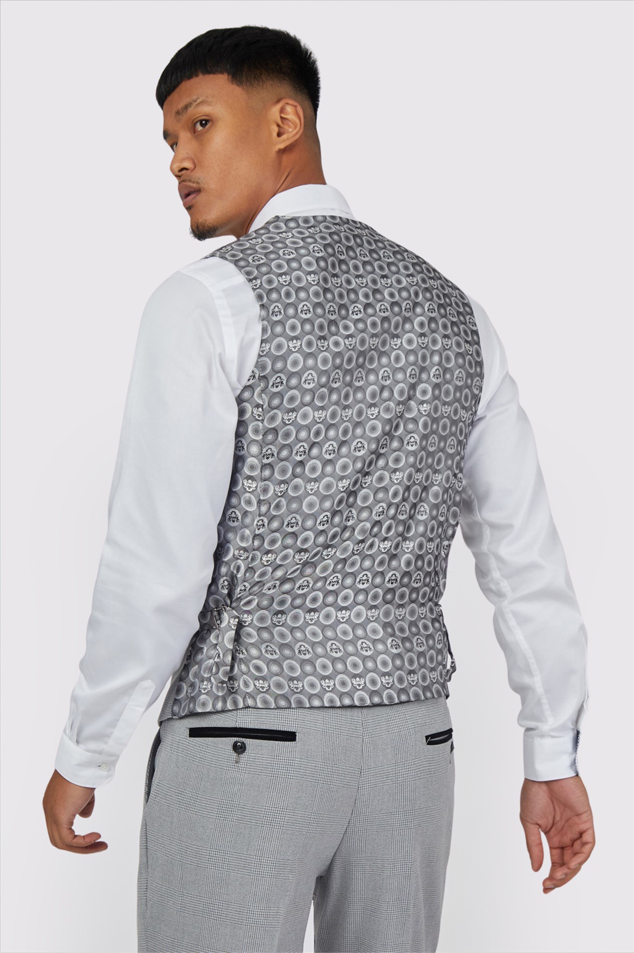 Marc Darcy Slim Fit Bromley Grey Waistcoat