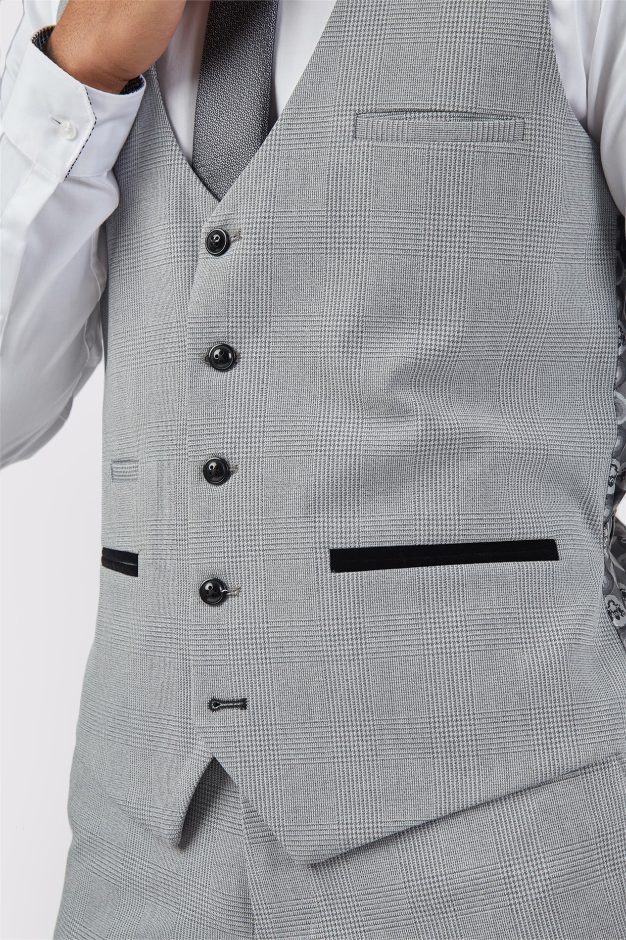 Marc Darcy Slim Fit Bromley Grey Waistcoat