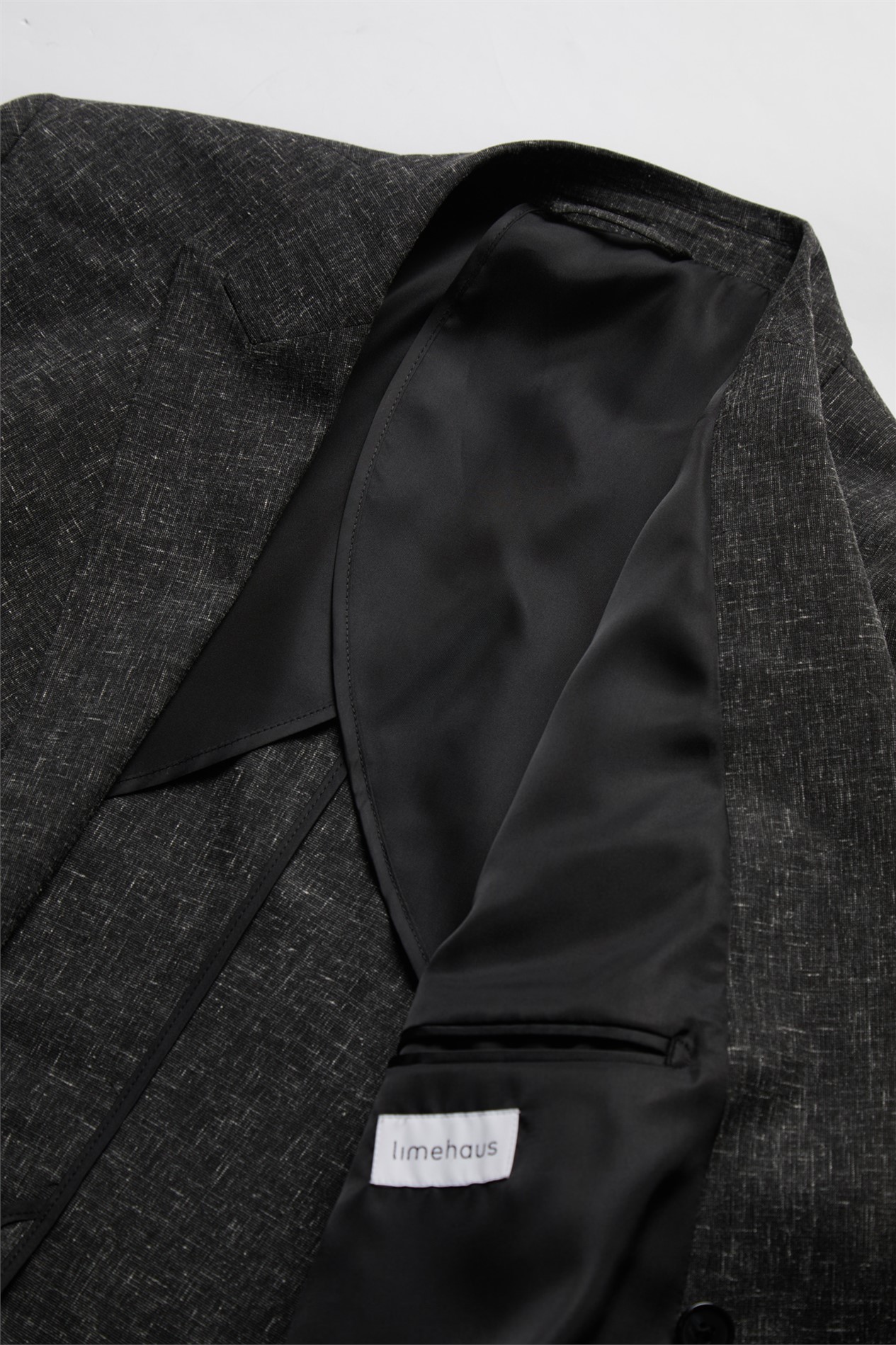 Limehaus Charcoal Peak Double Breasted Blazer