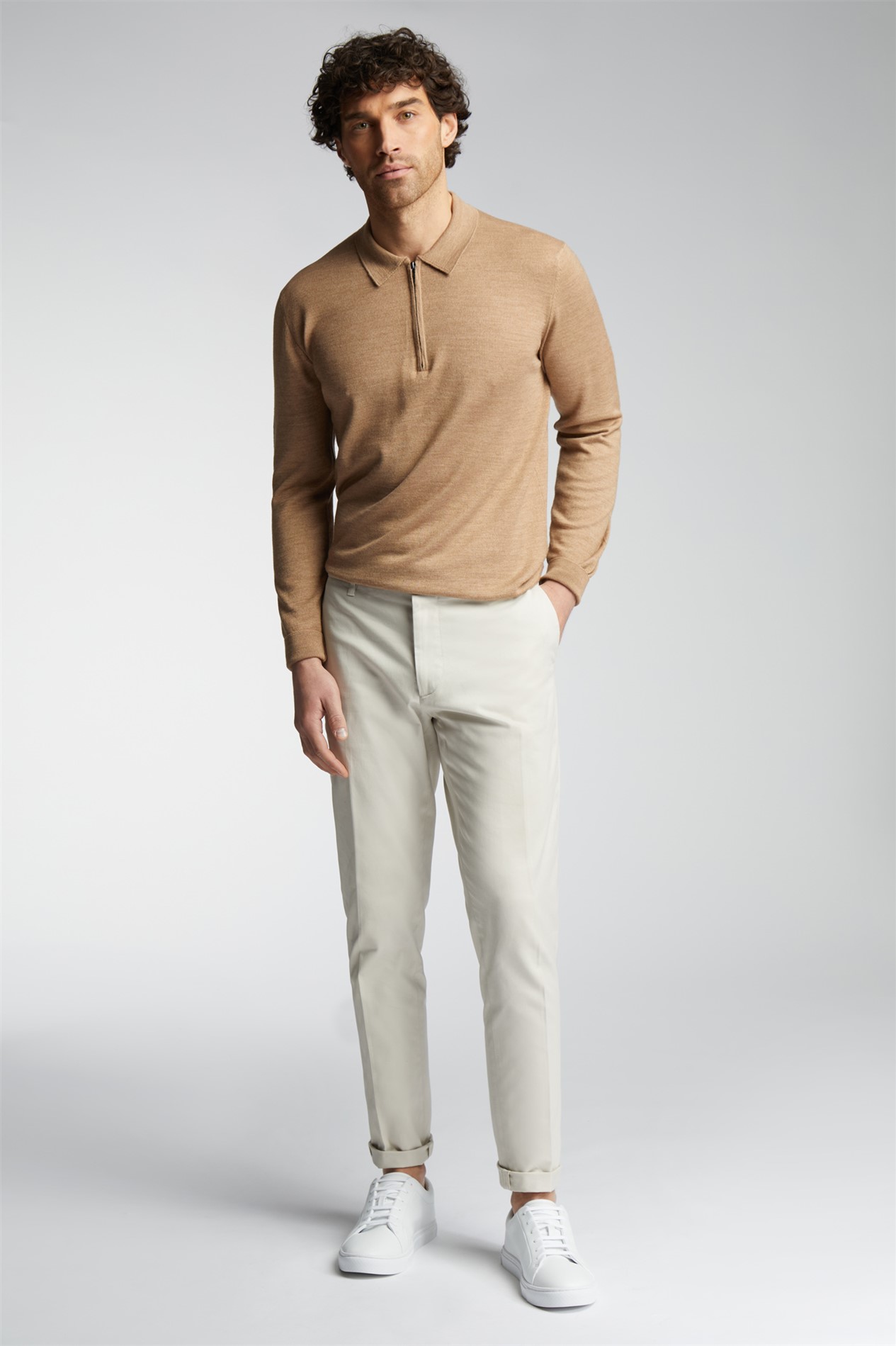 Limehaus Tailored Fit Stone Chinos