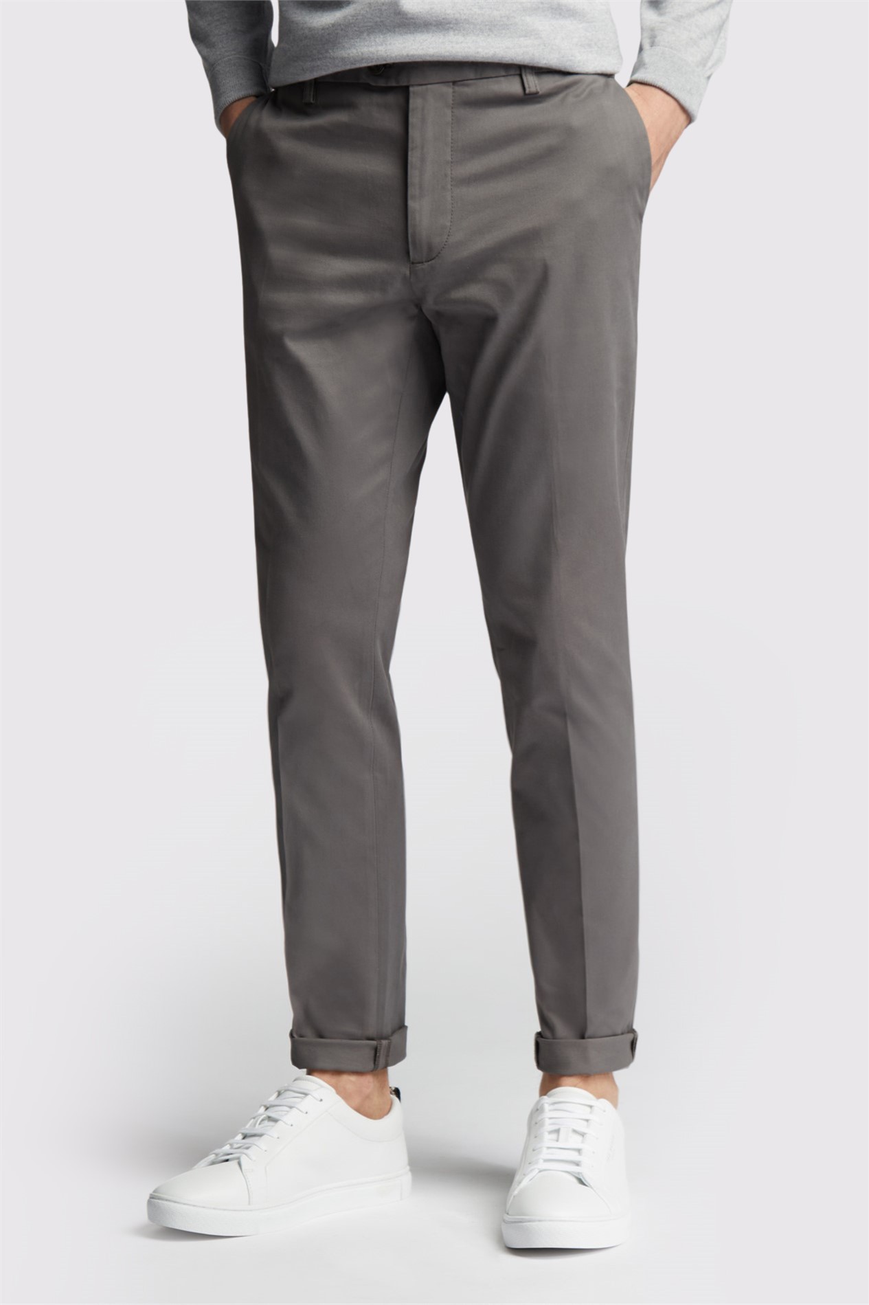 Limehaus Tailored Fit Grey Chinos