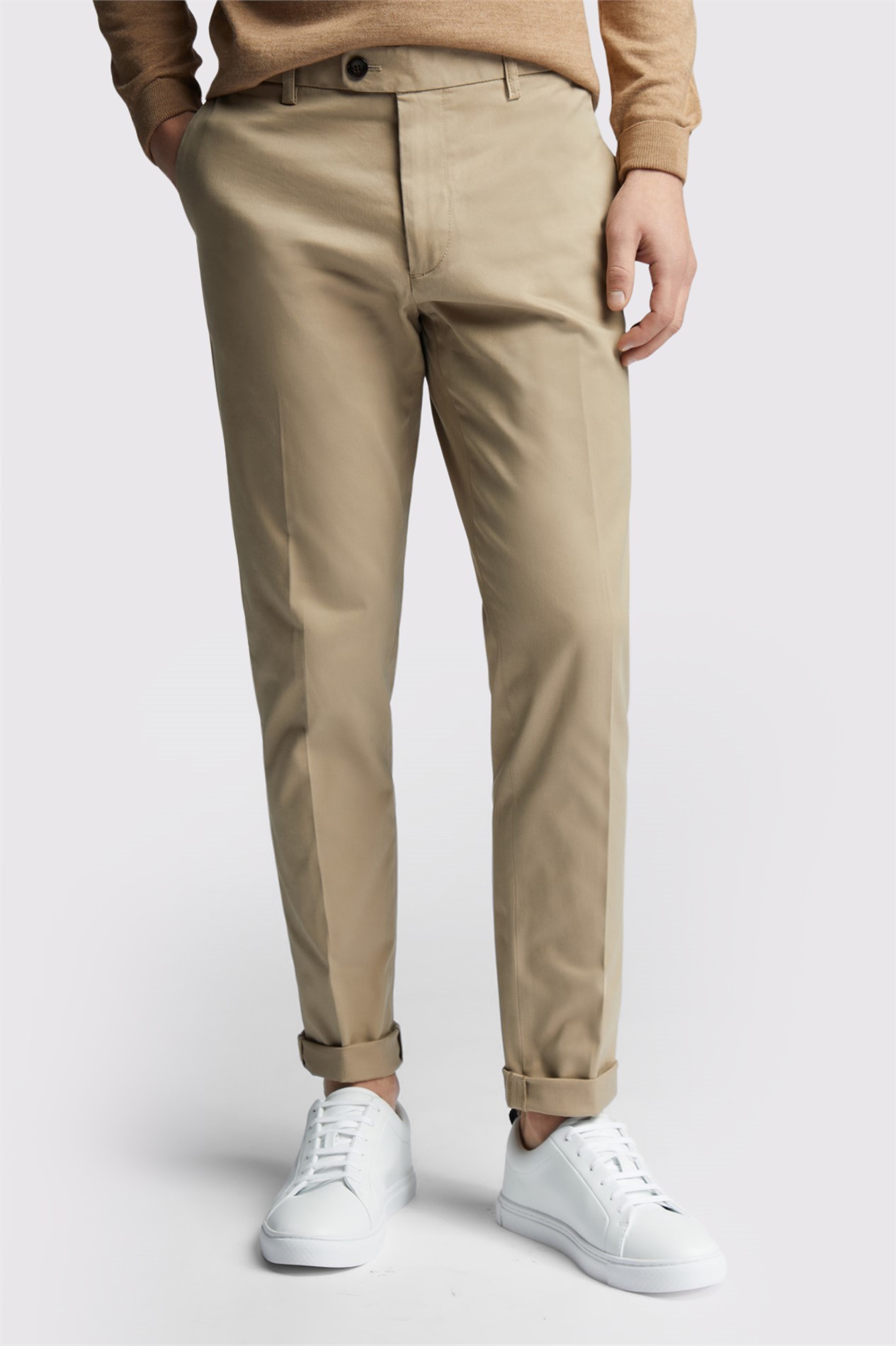 Limehaus Tailored Fit Beige Chinos