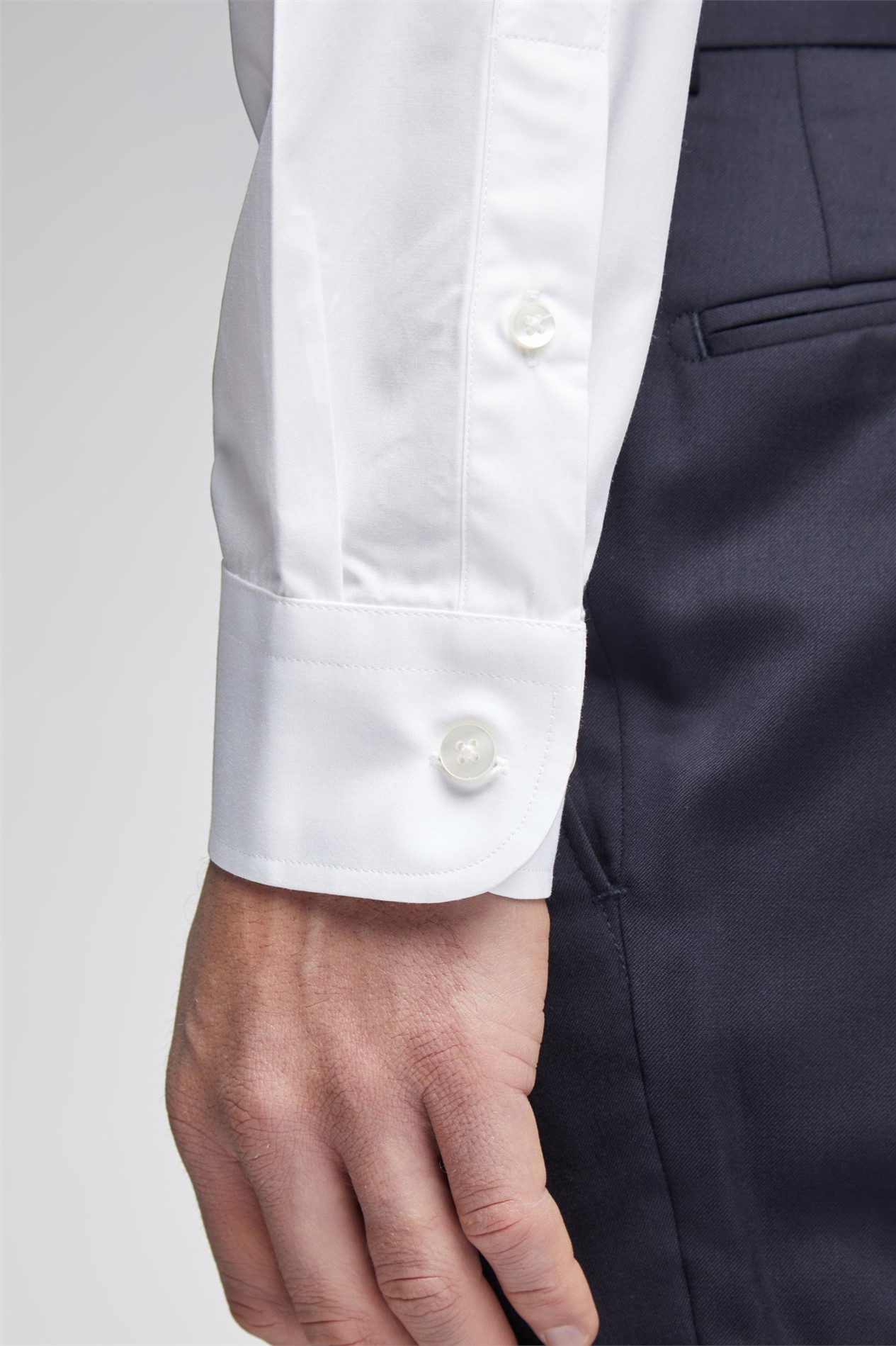 Alexandre Tailored Fit Luxury White Poplin Classic Collar Shirt