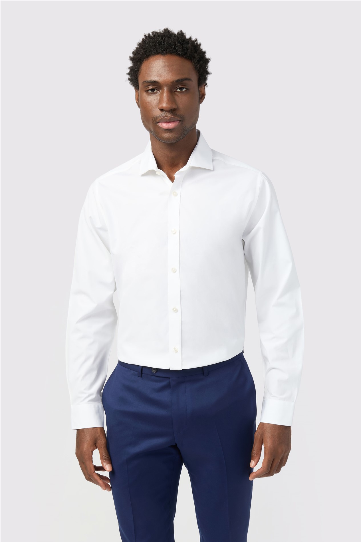 Alexandre Tailored Fit Luxury White Poplin Shirt