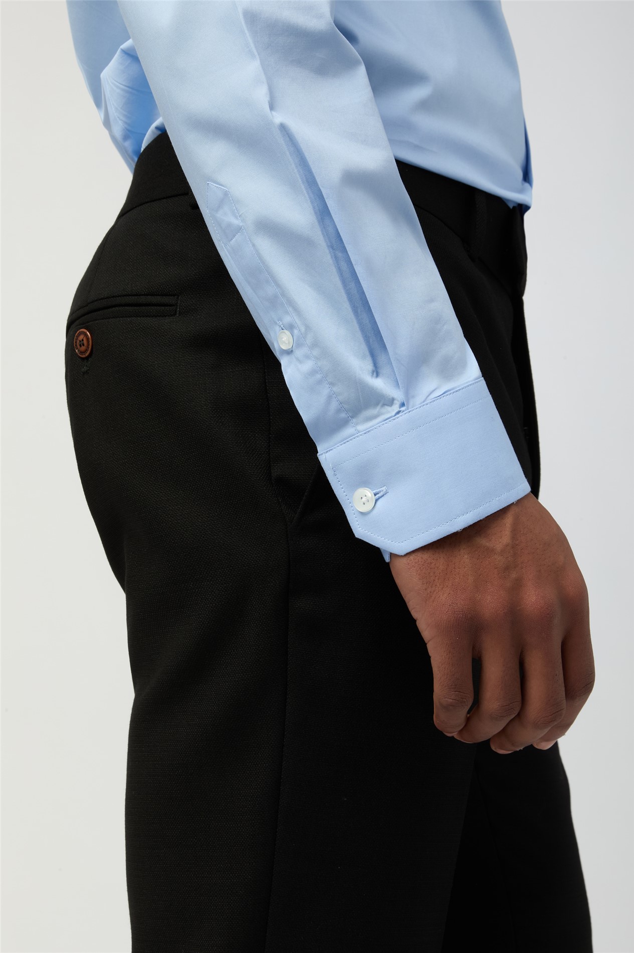  Slim Fit Blue Stretch Shirt