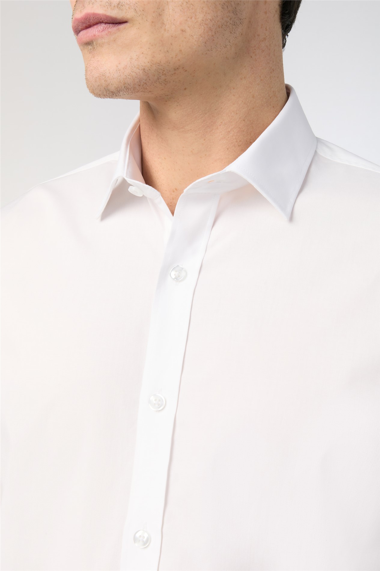 Limehaus Regular Fit White Stretch Shirt