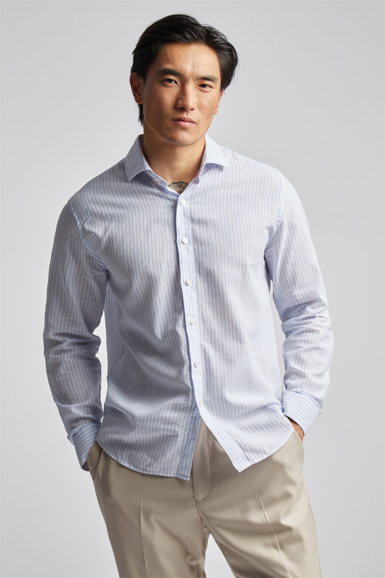 Limehaus Colour Striped Linen Shirt