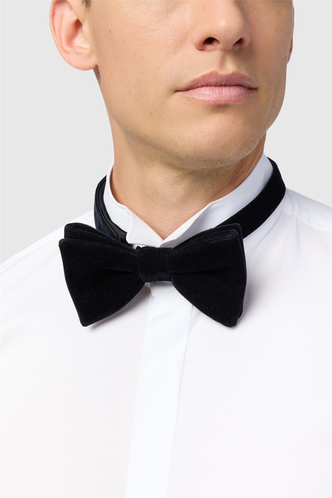 Limehaus Slim Fit White Stretch Wing Collar Dress Shirt