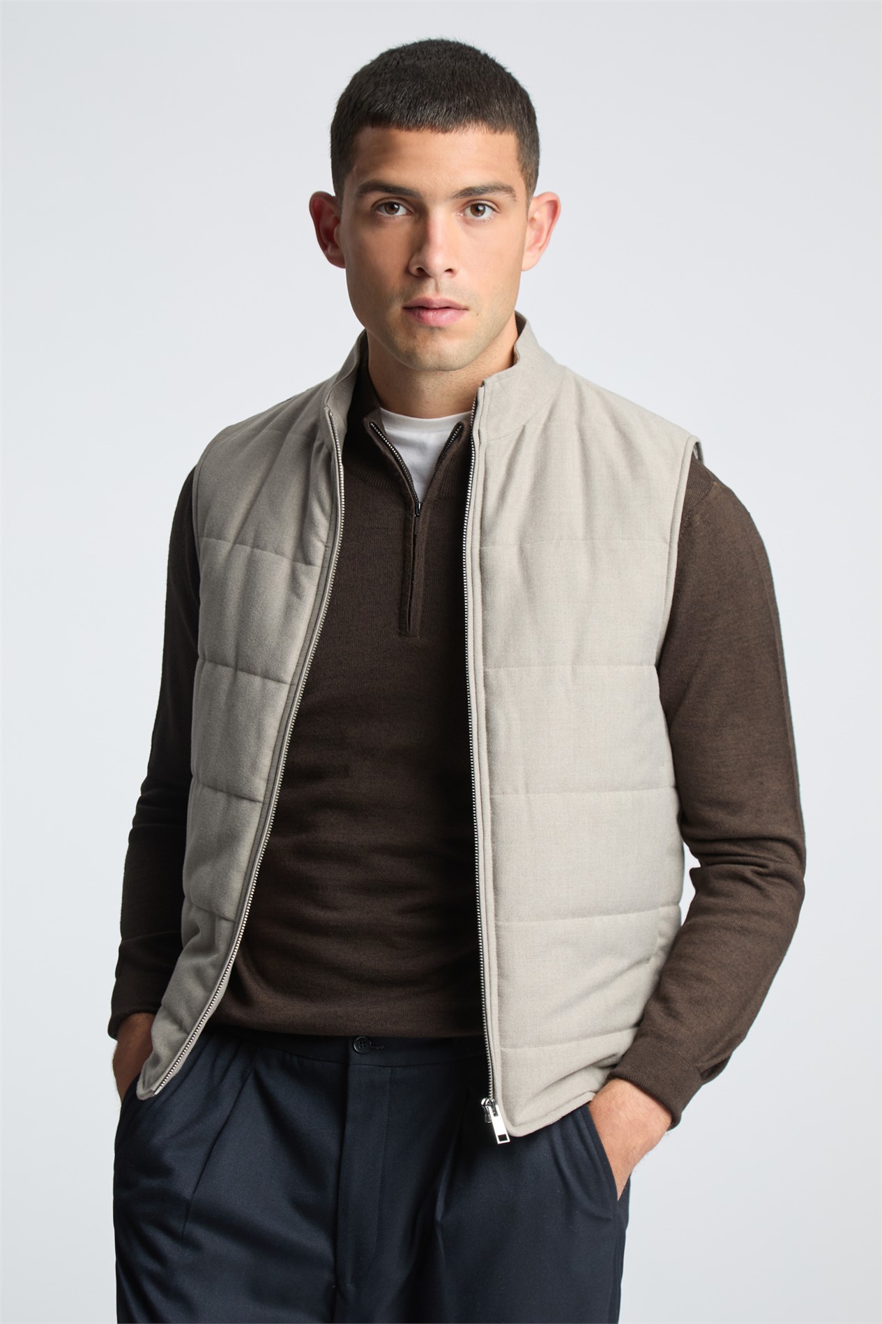 Melka Chocolate Zip Neck Jumper