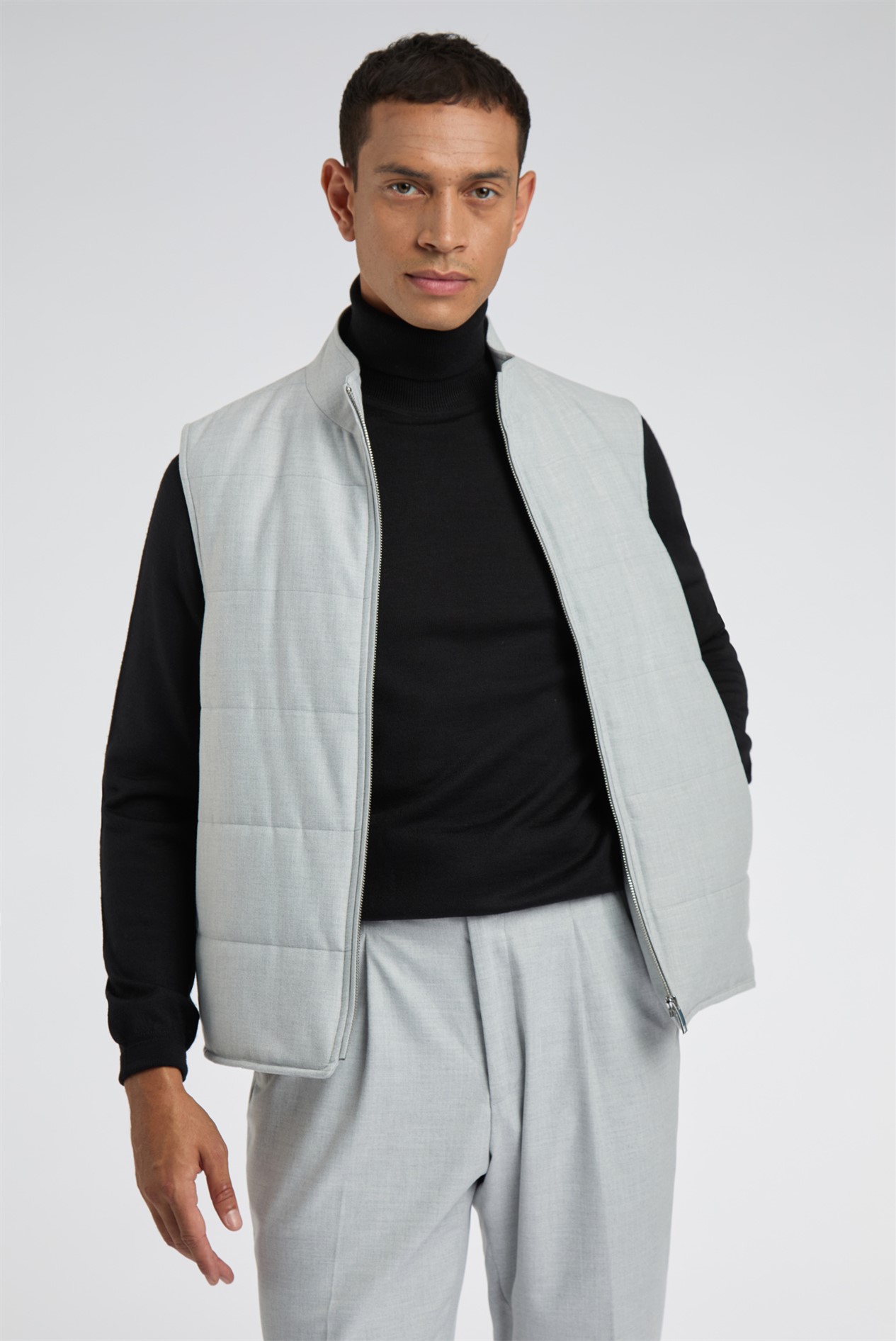 Melka Black Merino Knit Roll Neck Jumper