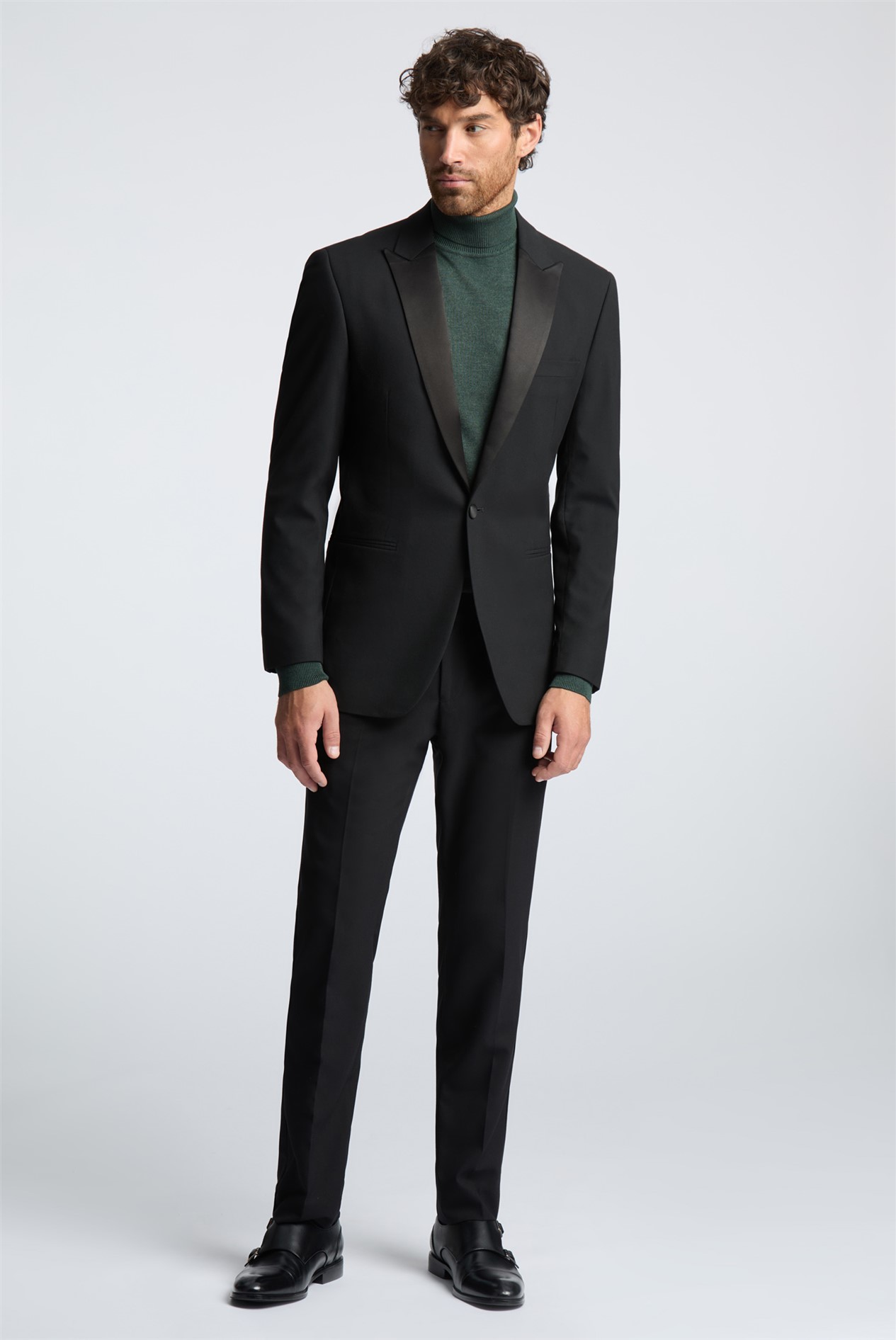 Limehaus Regular Fit Black Tuxedo Jacket