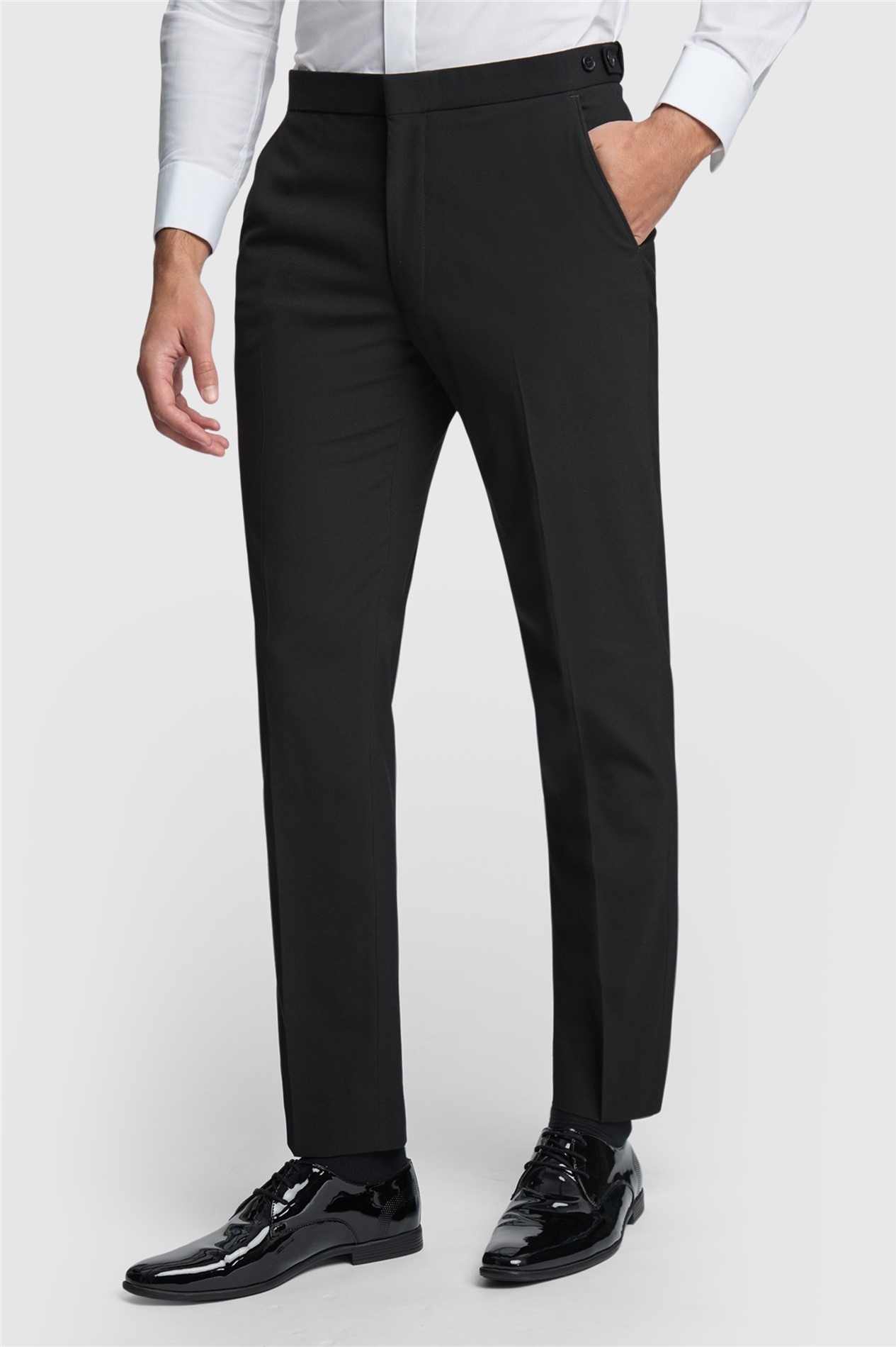 Limehaus Regular Fit Black Dinner Trousers