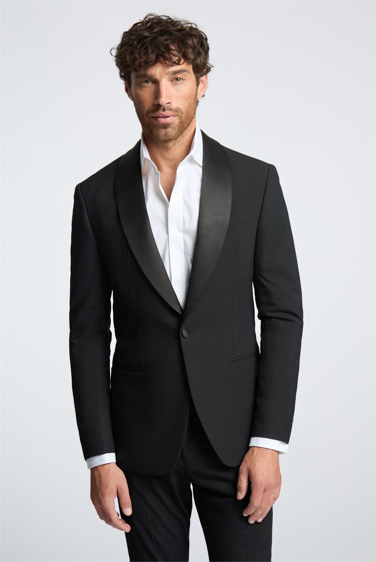 Limehaus Slim Fit Black Tuxedo Jacket
