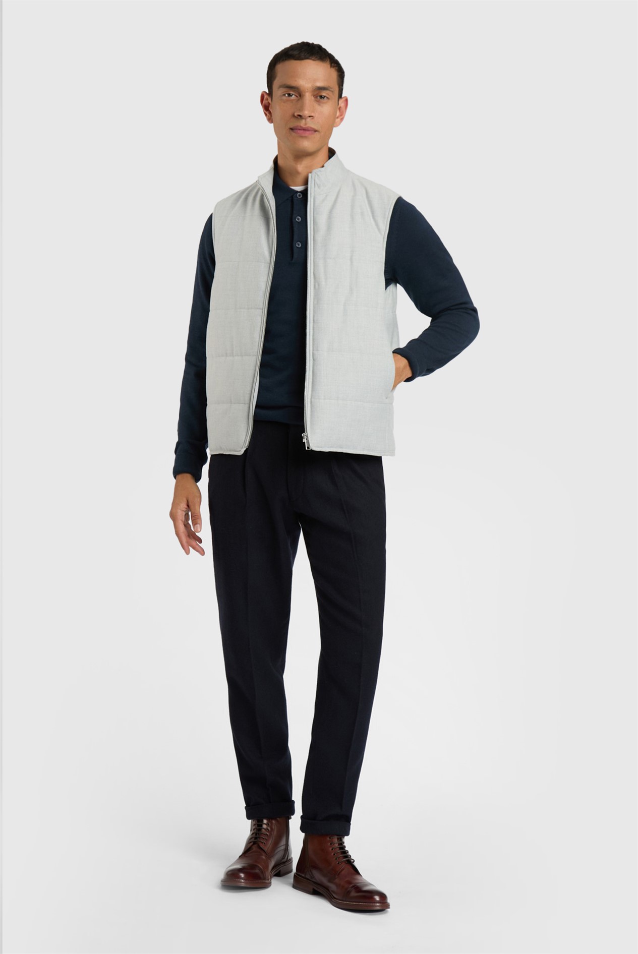 Melka Grey Zip Through Gilet