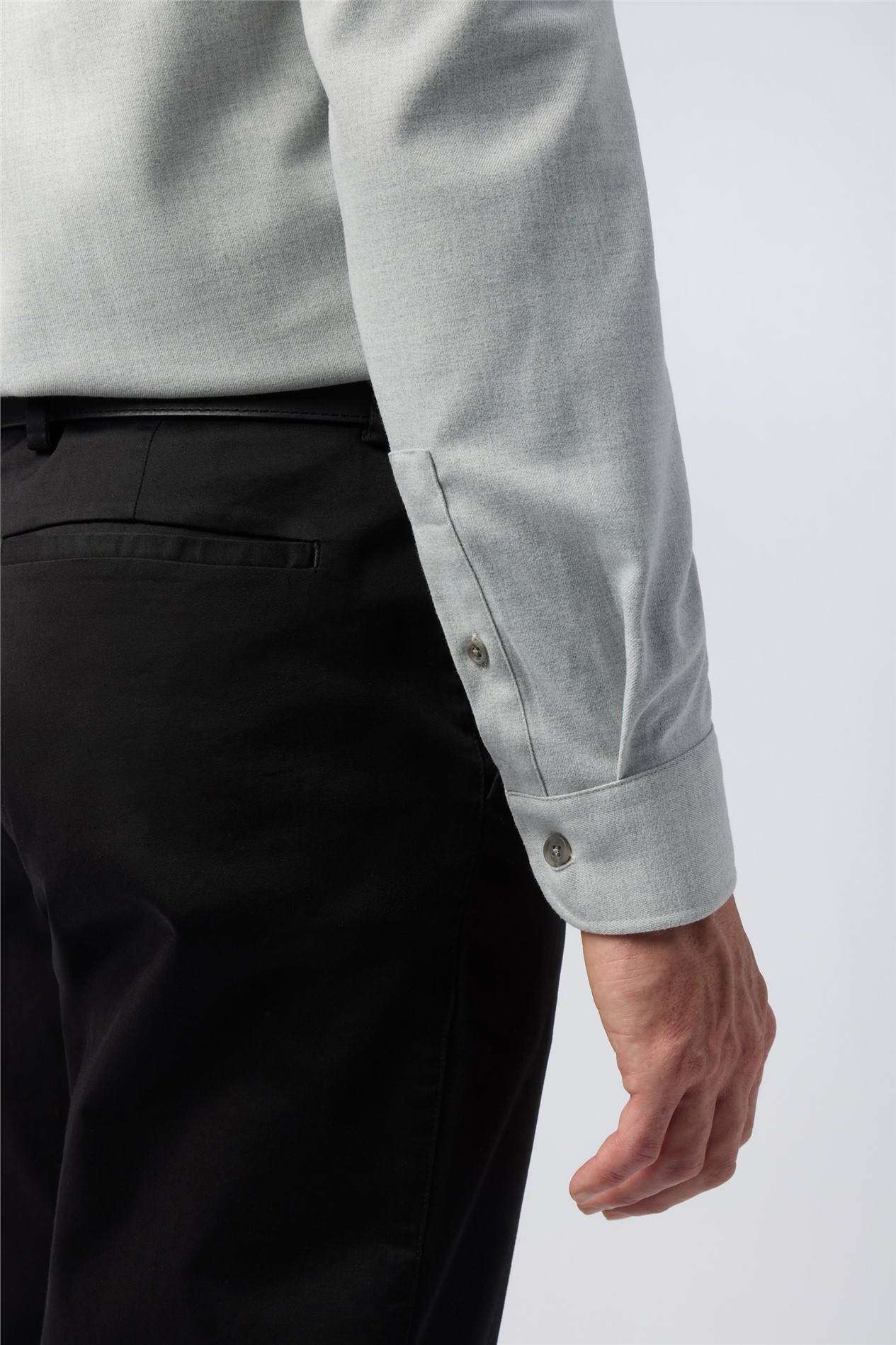 Melka Grey Button Down Collar Overshirt
