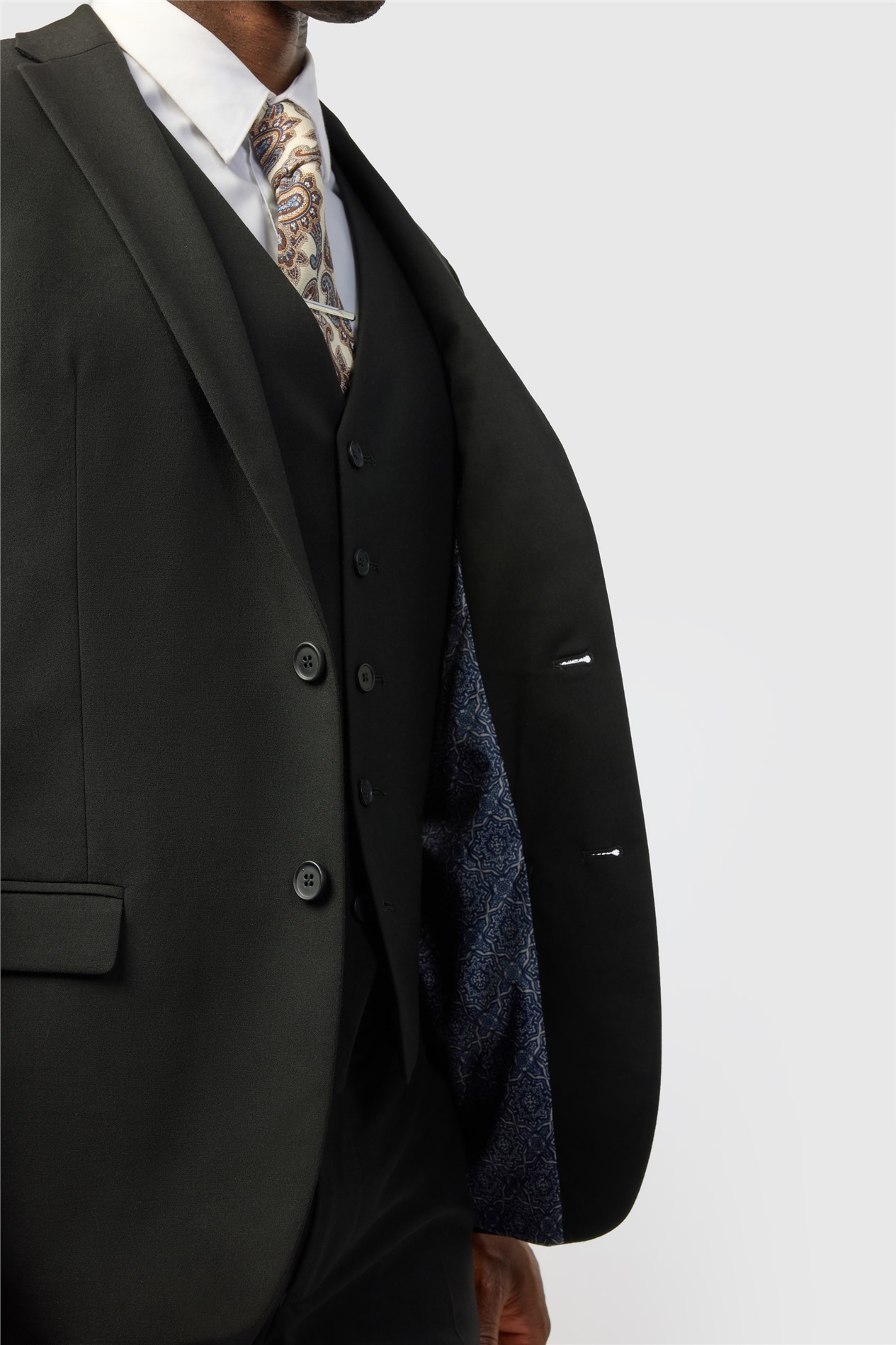 Limehaus Slim Fit Black Stretch Suit Jacket