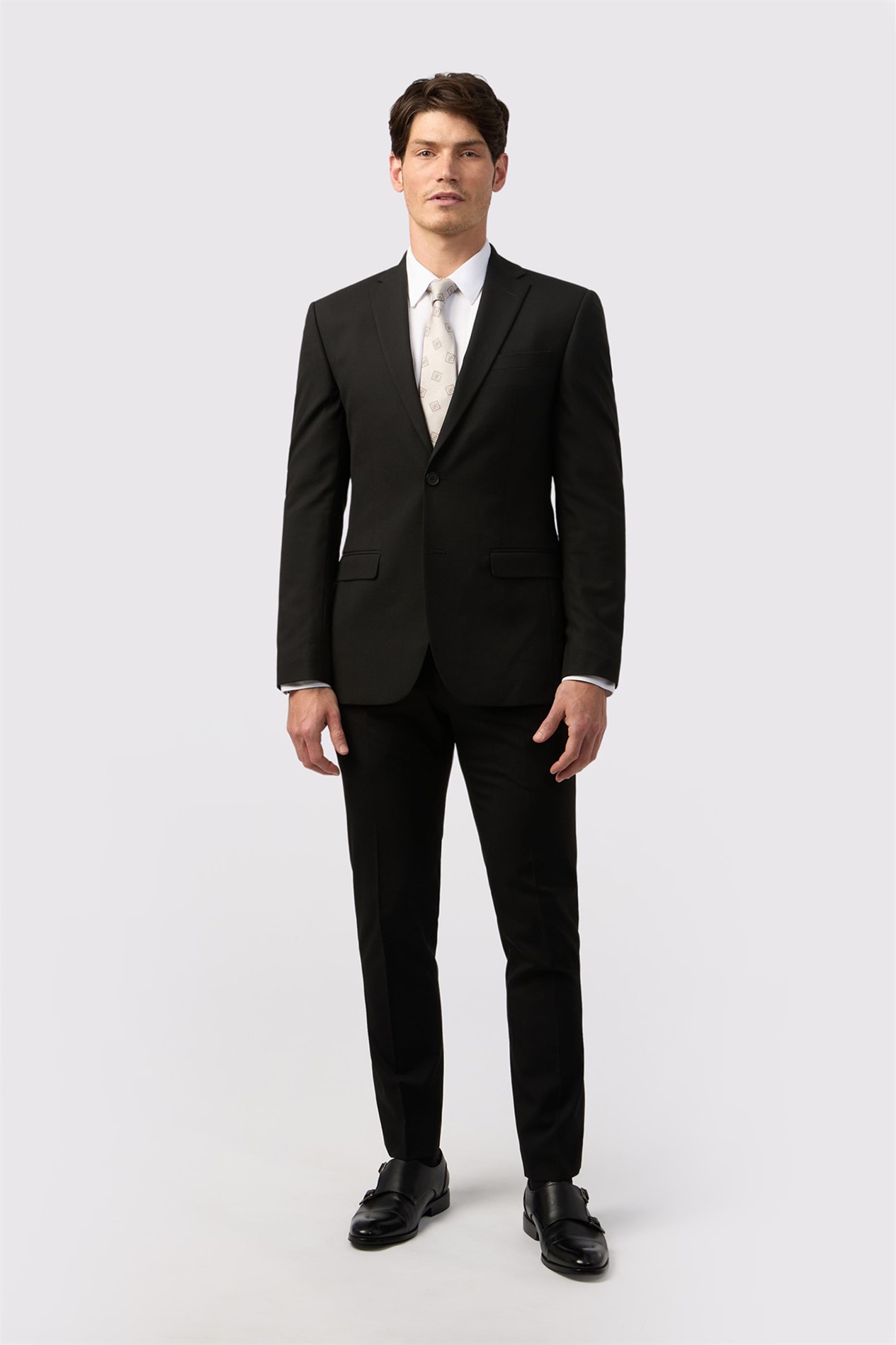 Limehaus Slim Fit Black Stretch Waistcoat