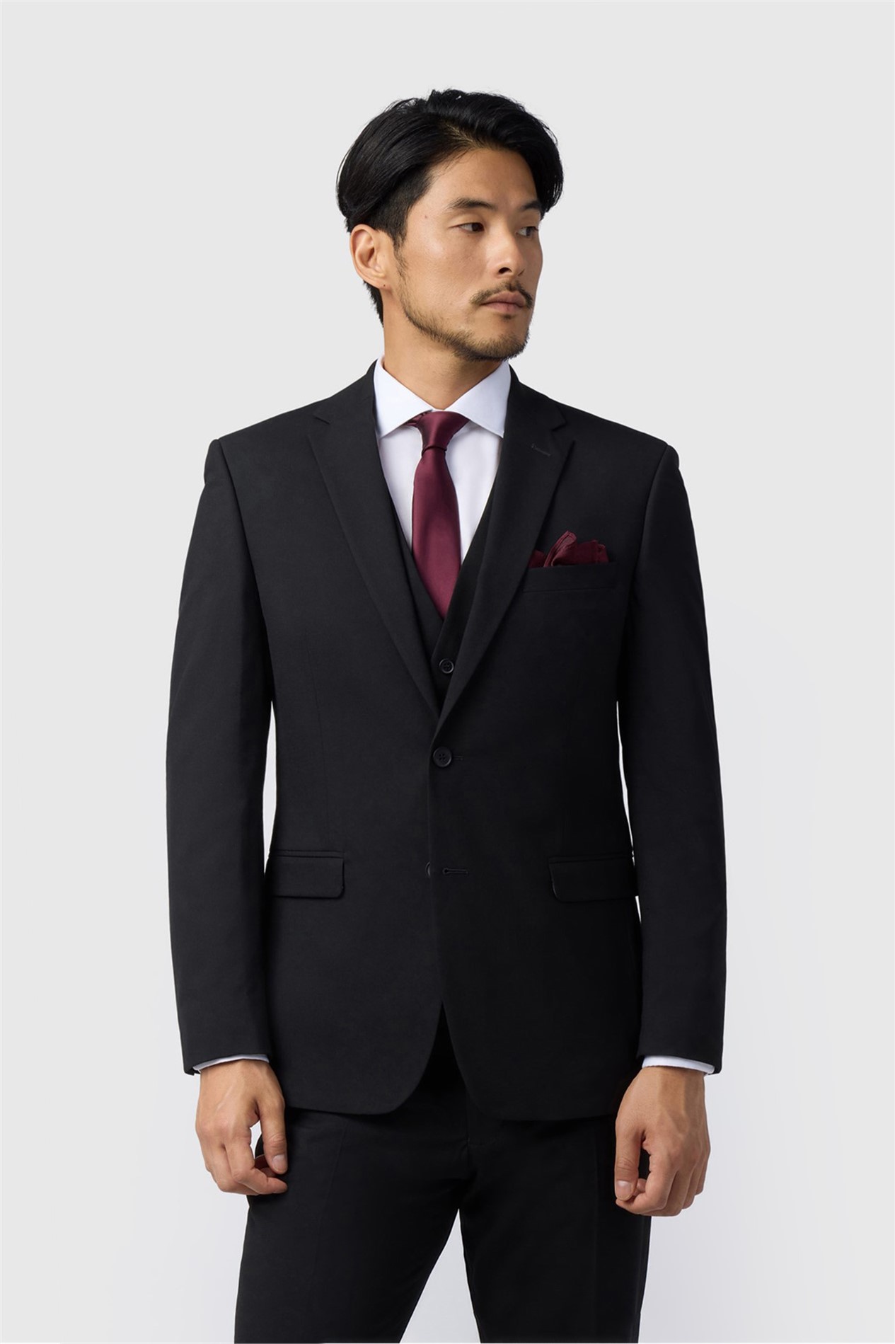 Limehaus Regular Fit Black Stretch Suit Jacket