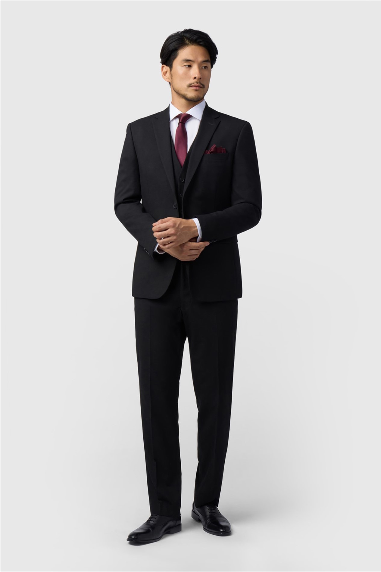 Limehaus Regular Fit Black Stretch Suit Jacket