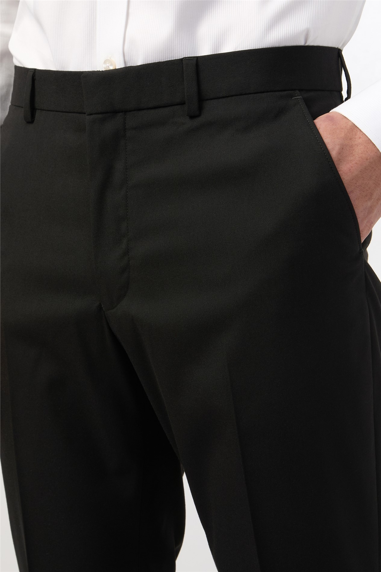 Limehaus Regular Fit Black Stretch Suit Trousers