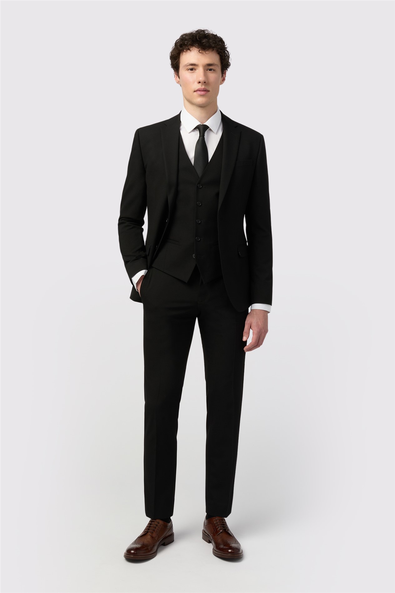 Limehaus Skinny Fit Black Stretch Jacket