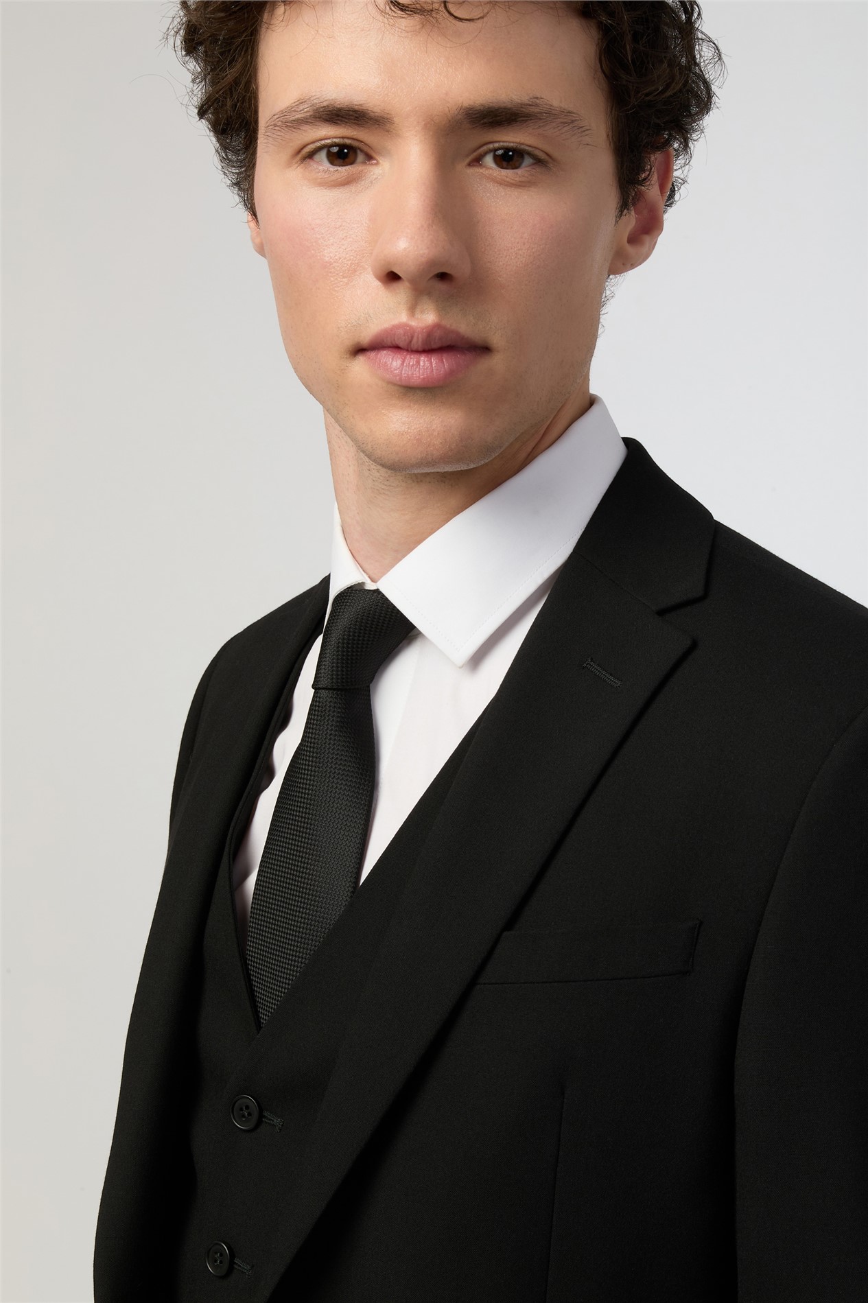 Limehaus Skinny Fit Black Stretch Jacket