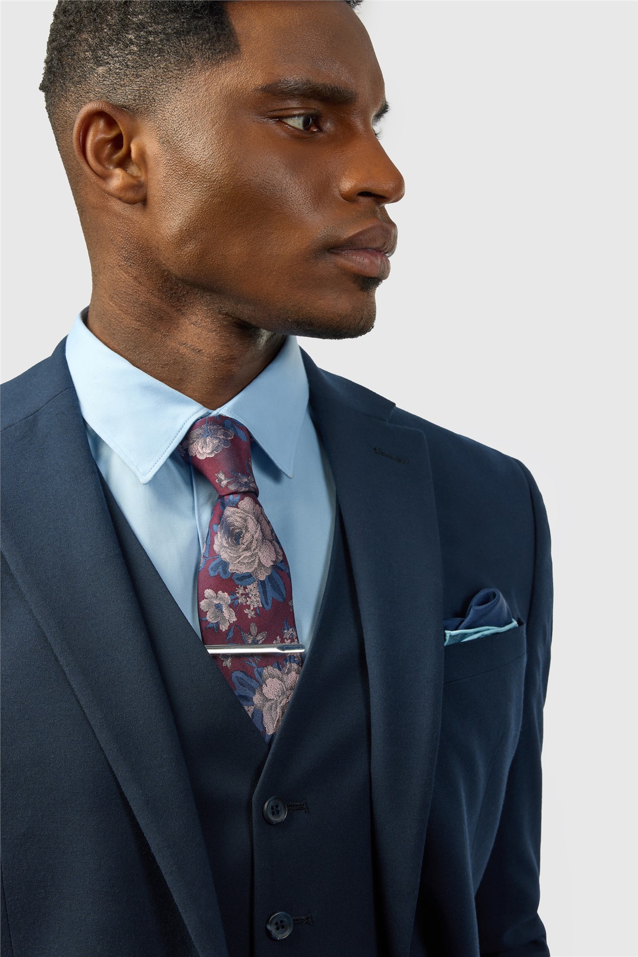 Limehaus Slim Fit Navy Stretch Jacket