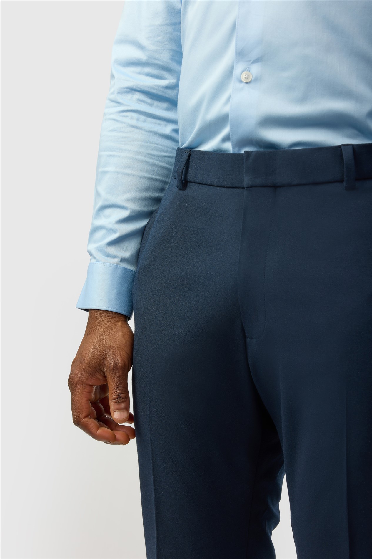 Limehaus Slim Fit Navy Stretch Trousers