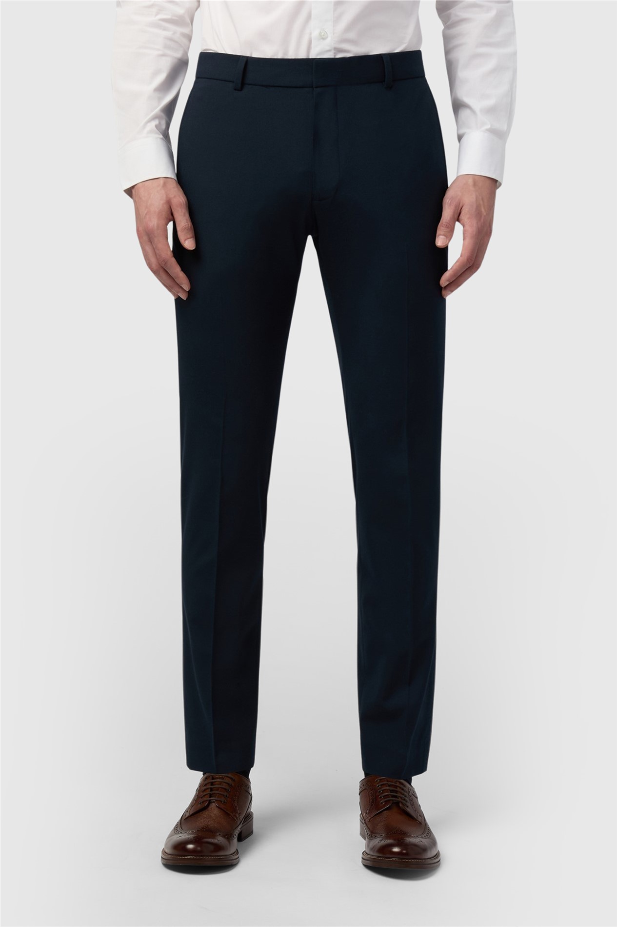 Limehaus Skinny Fit Navy Stretch Trousers