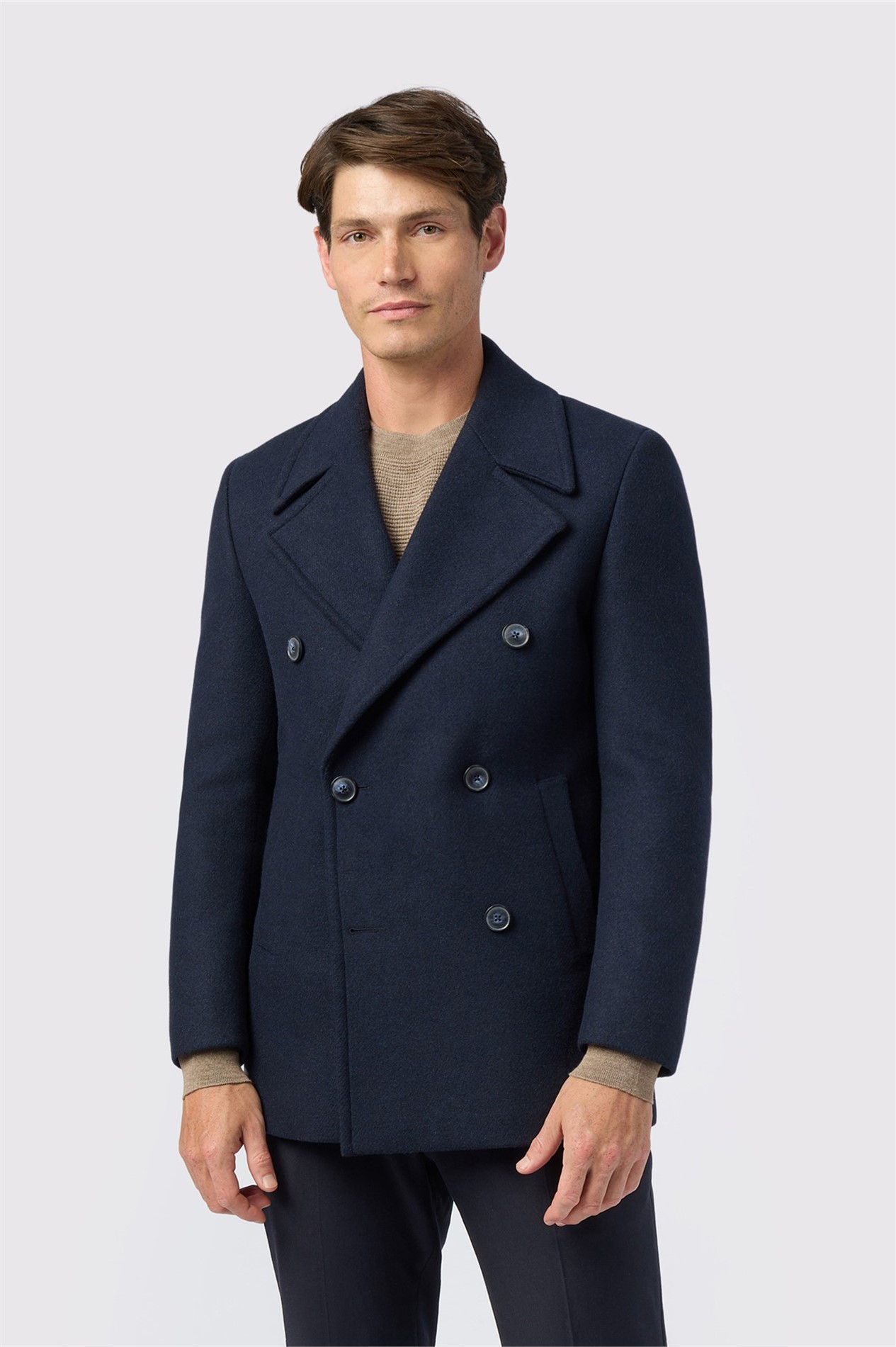Melka Slim Fit Navy Peacoat