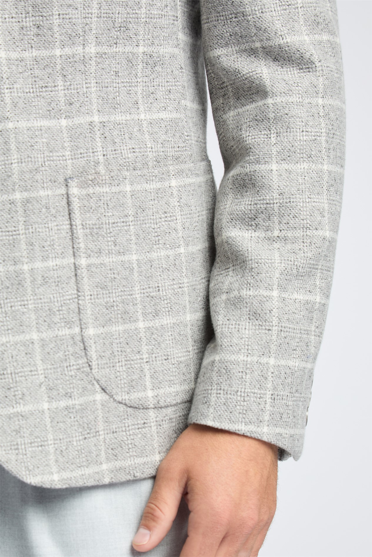 Melka Grey Subtle Check Blazer