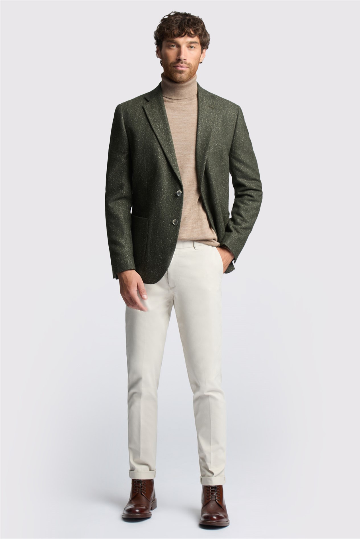 Melka Green Herringbone Blazer