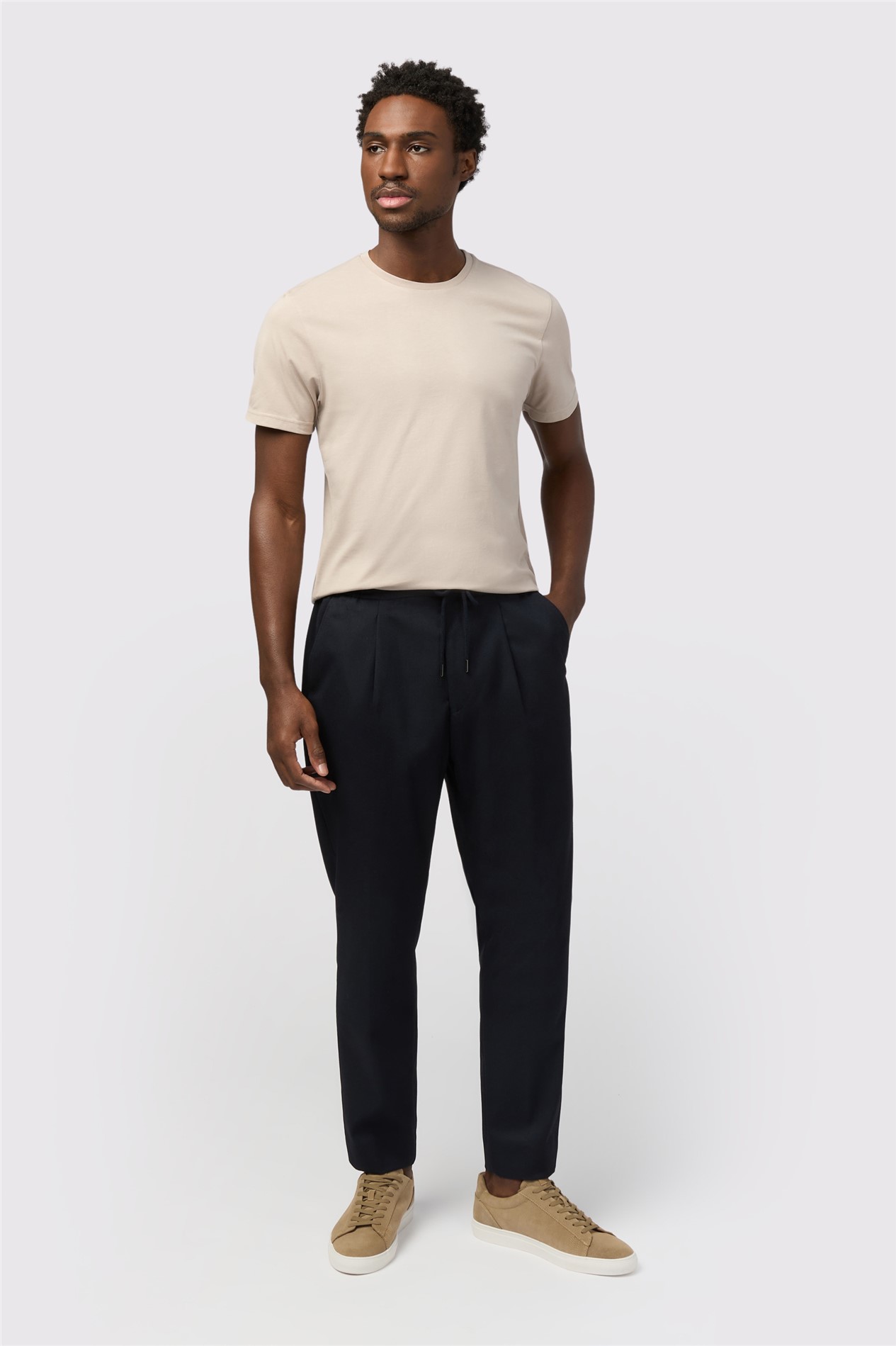 Melka Navy Drawstring Trousers