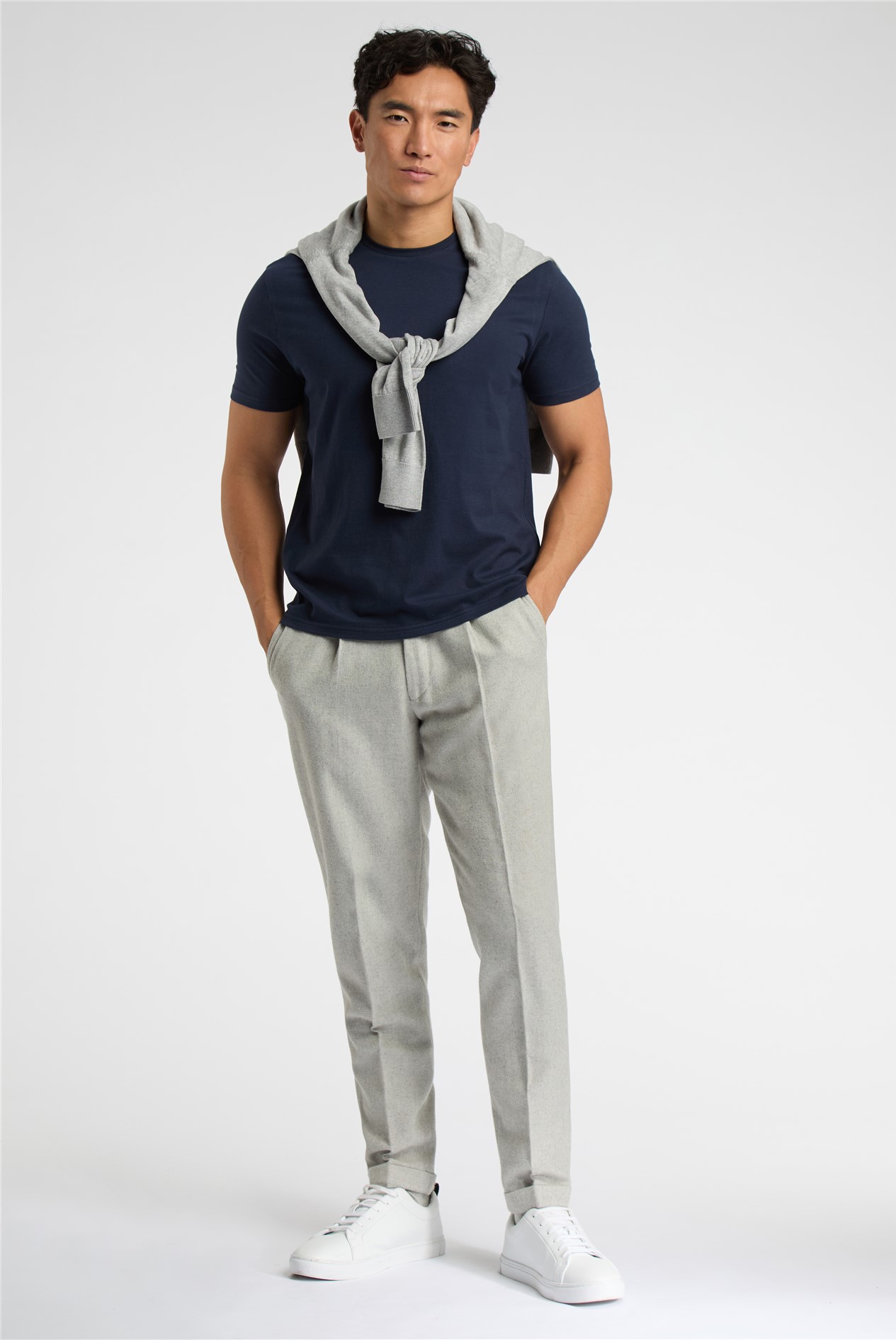 Melka Navy Crew Neck T-Shirt