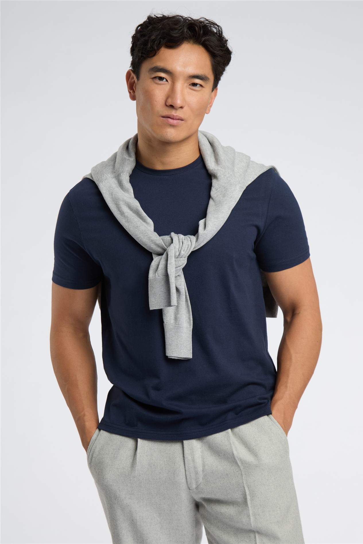 Melka Navy Crew Neck T-Shirt