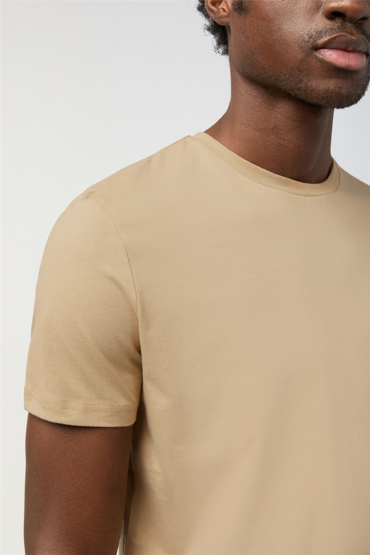  Crew Neck T-Shirt - Sand