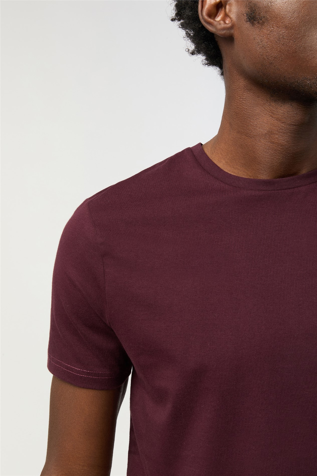  Crew Neck T-Shirt - Burgundy